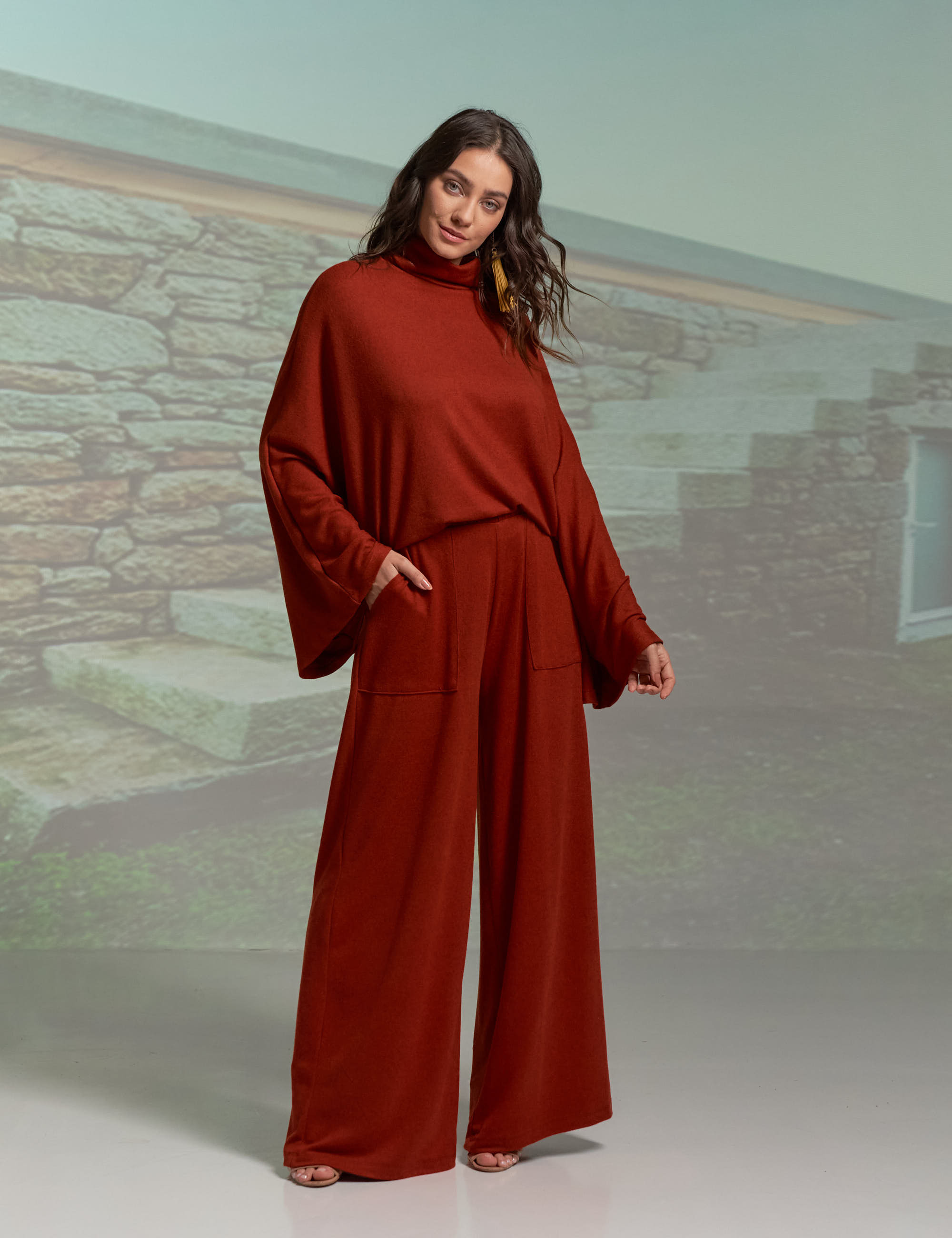 Blusa Lã Morcego Pinhão