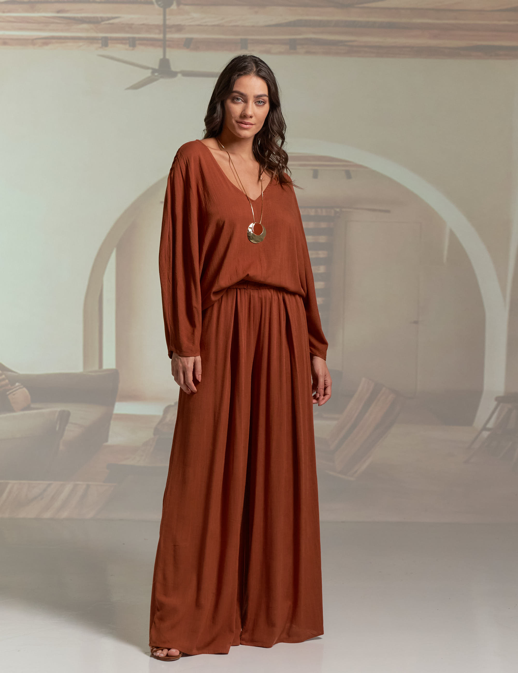 Blusa Meia Manga Amendoim