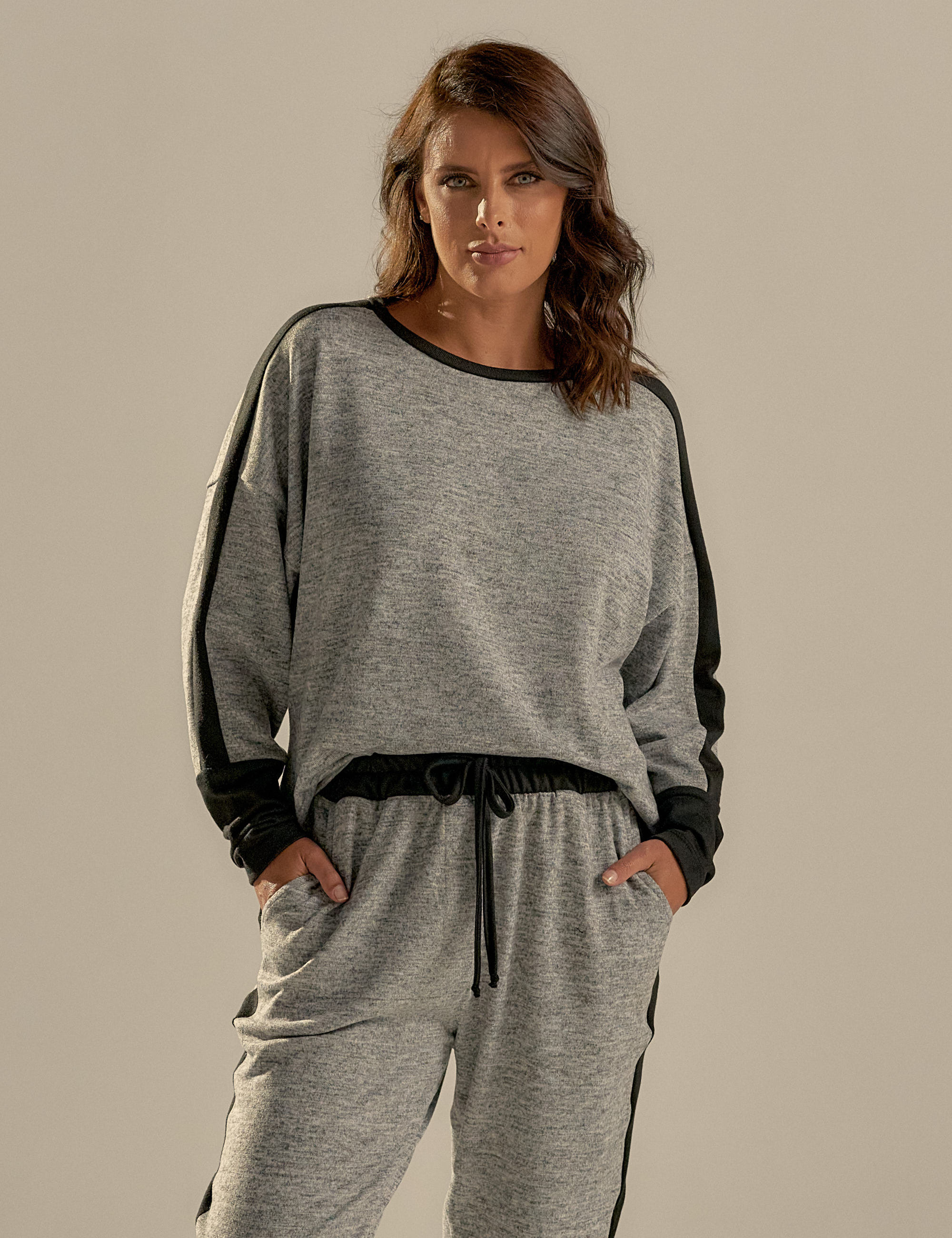 Blusa Esporte Lã Cinza