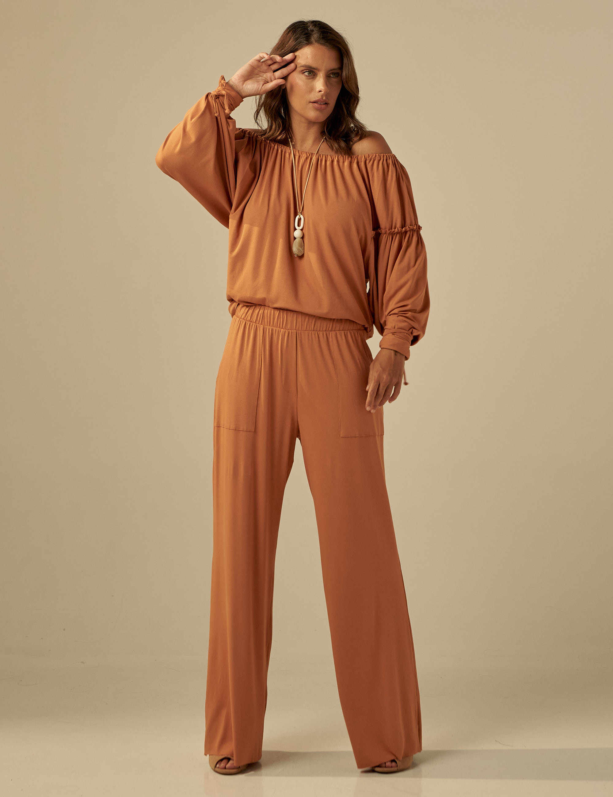 Blusa Ombro A Ombro Argila