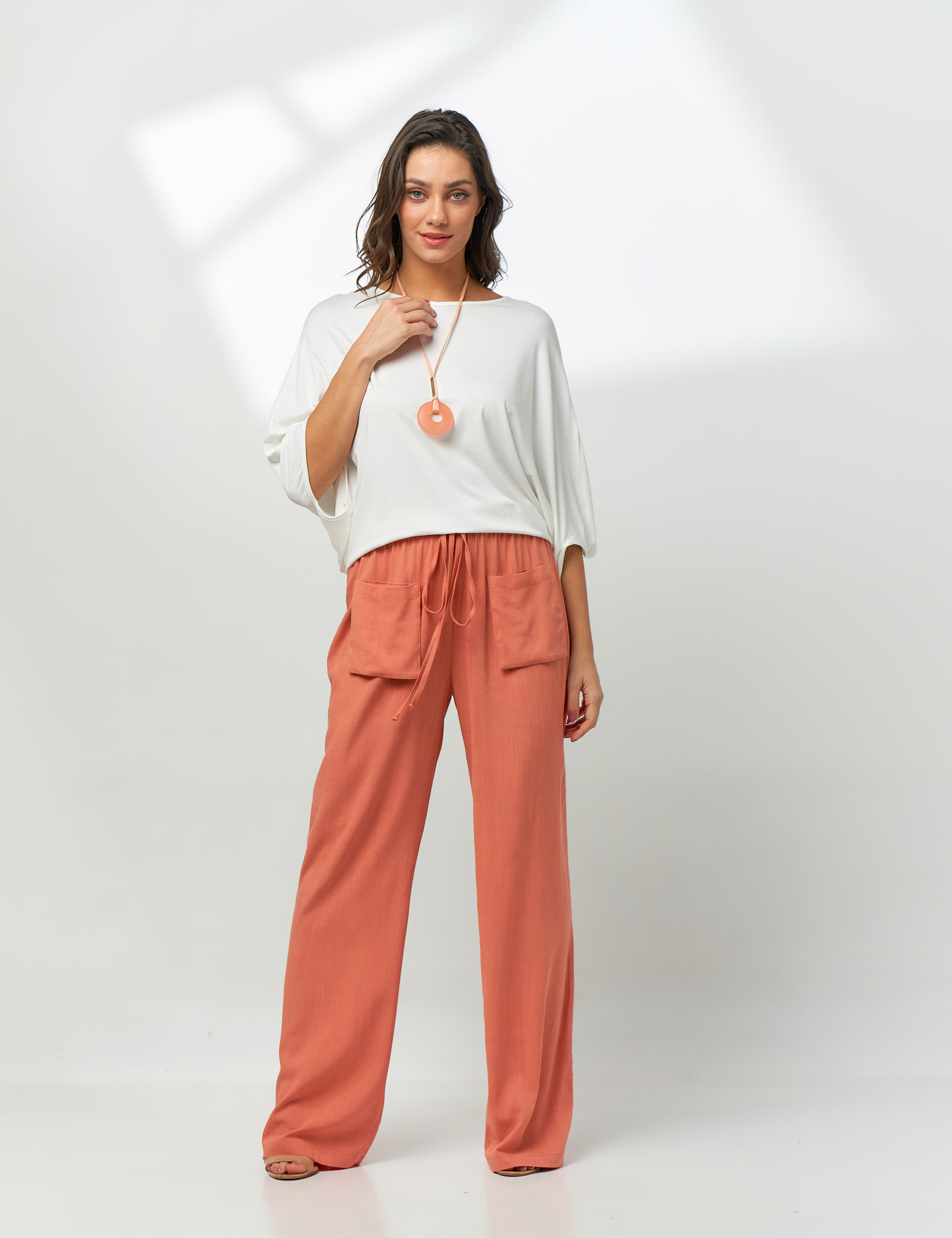 Calça Linho Bolsos Figo