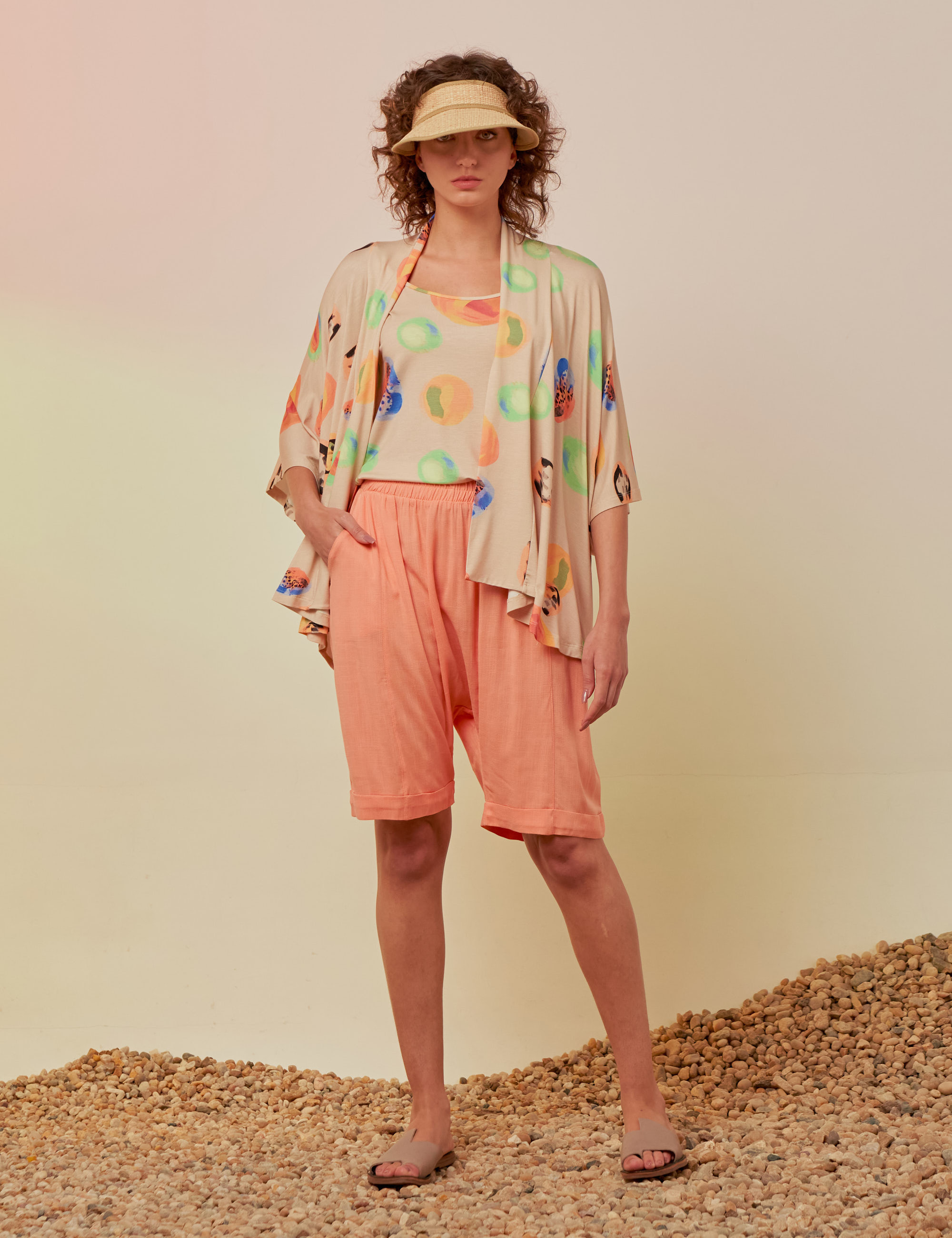 Kimono Malha Estampa Cerrado