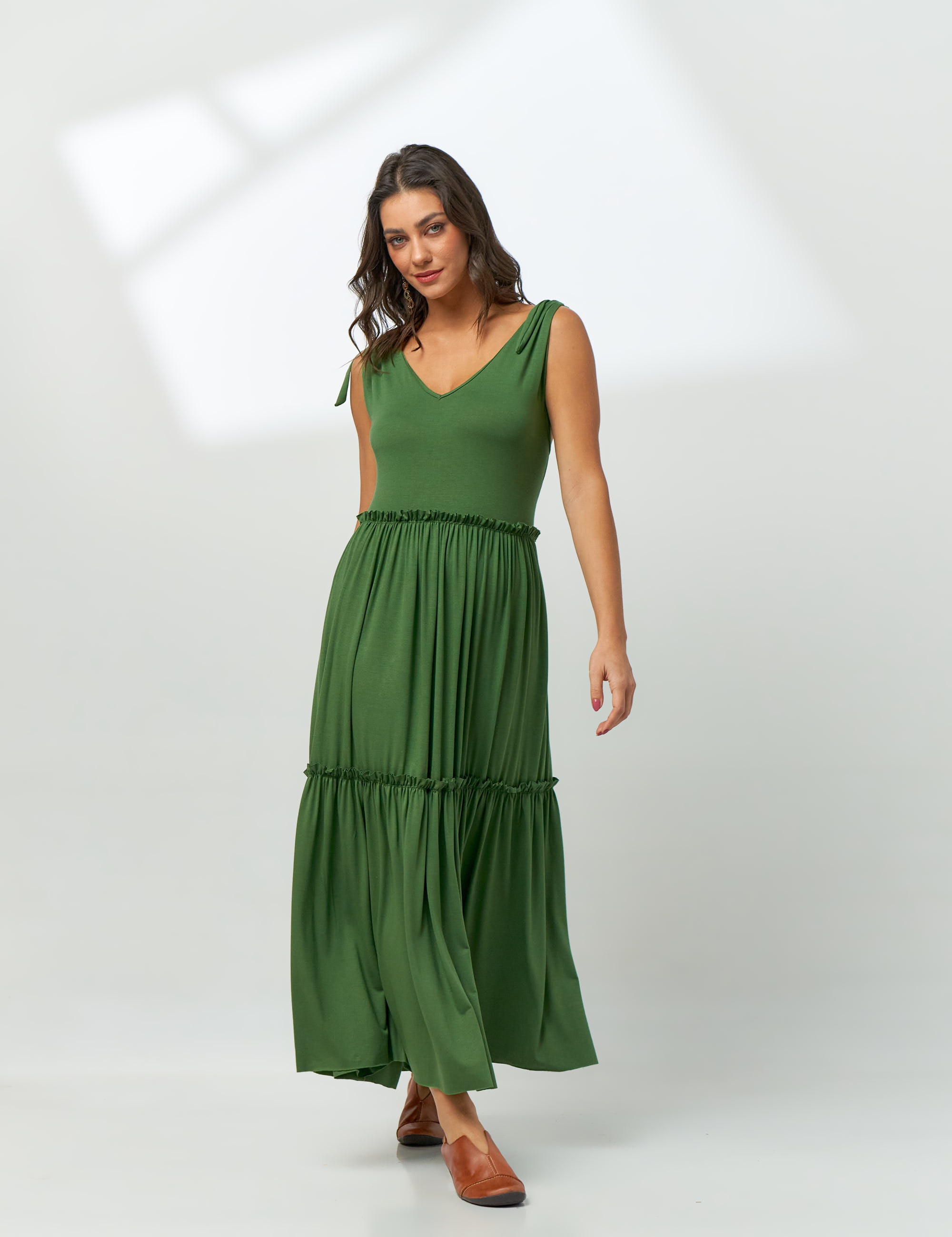 Vestido Laço Alça Alecrim