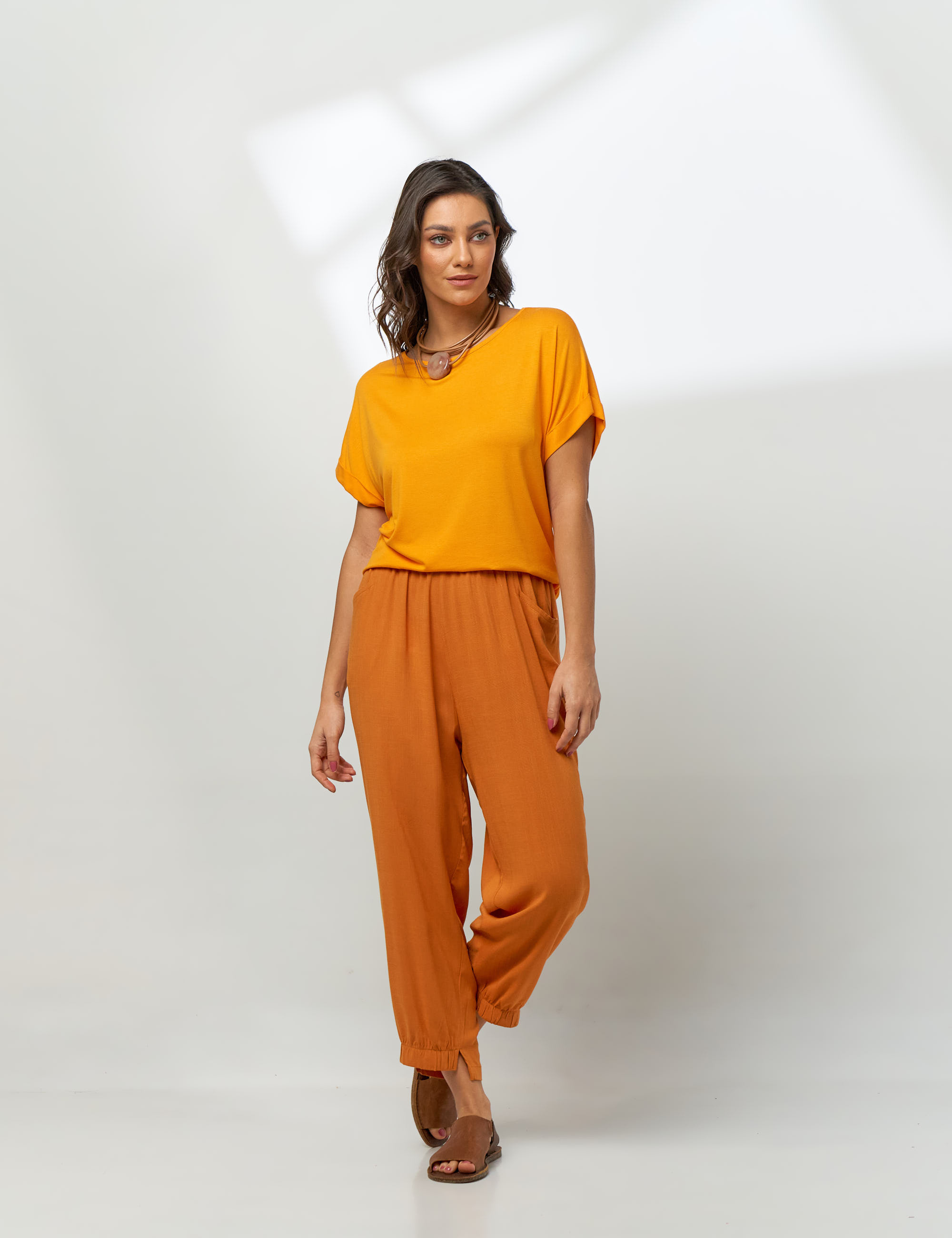 Calça Trancoso Linho Dendê