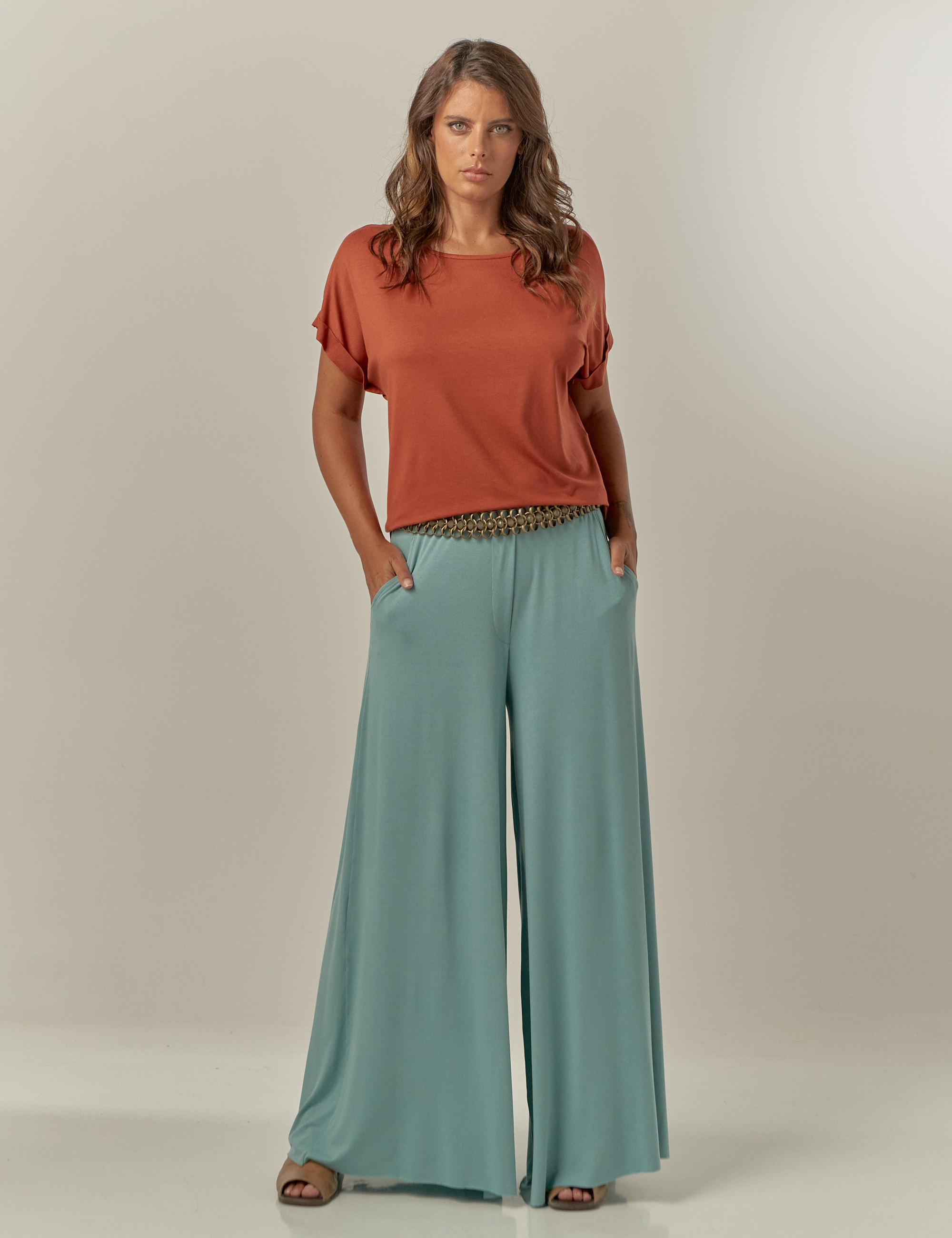 Camiseta Manga Morcego Terracota