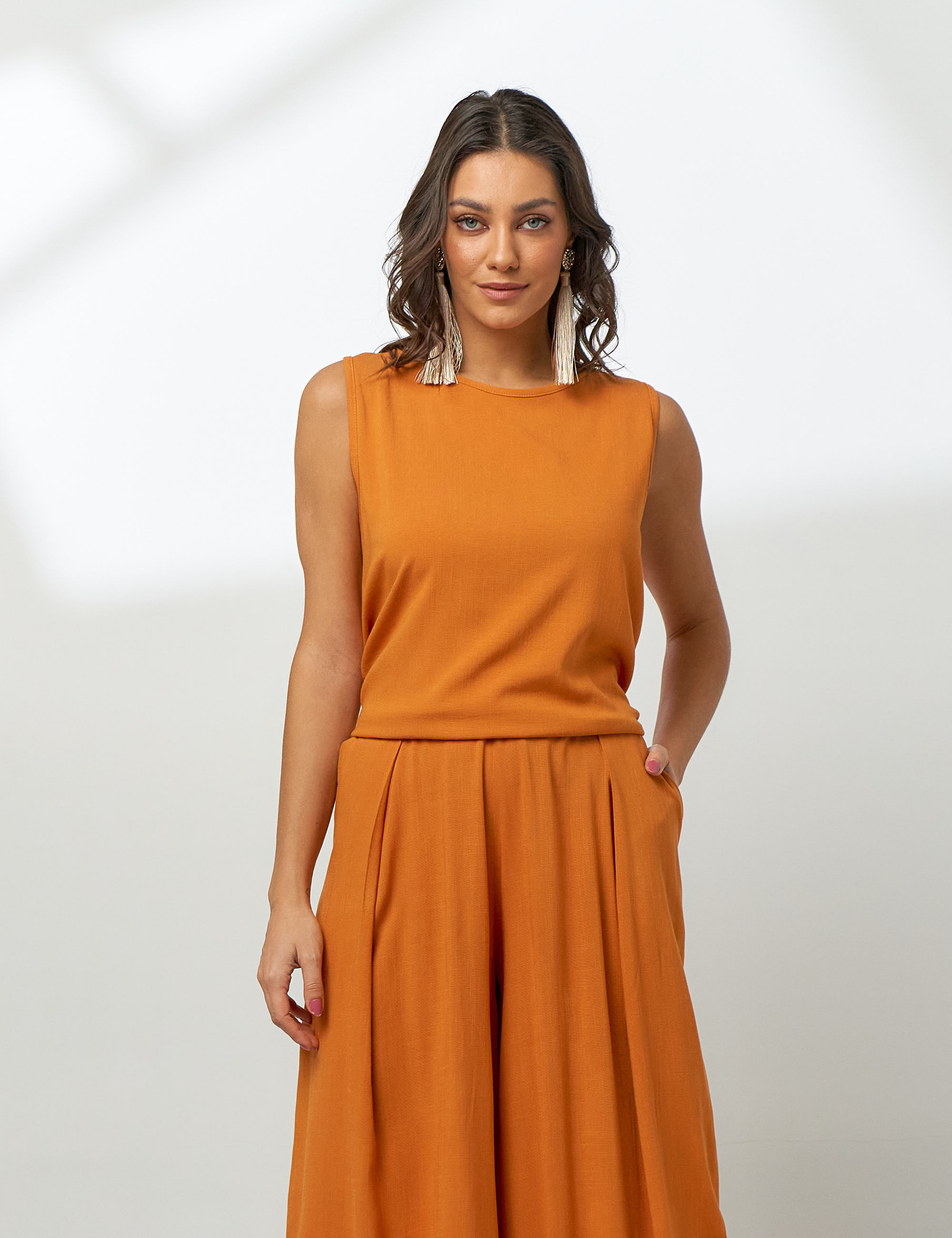 Blusa Cropped Dendê