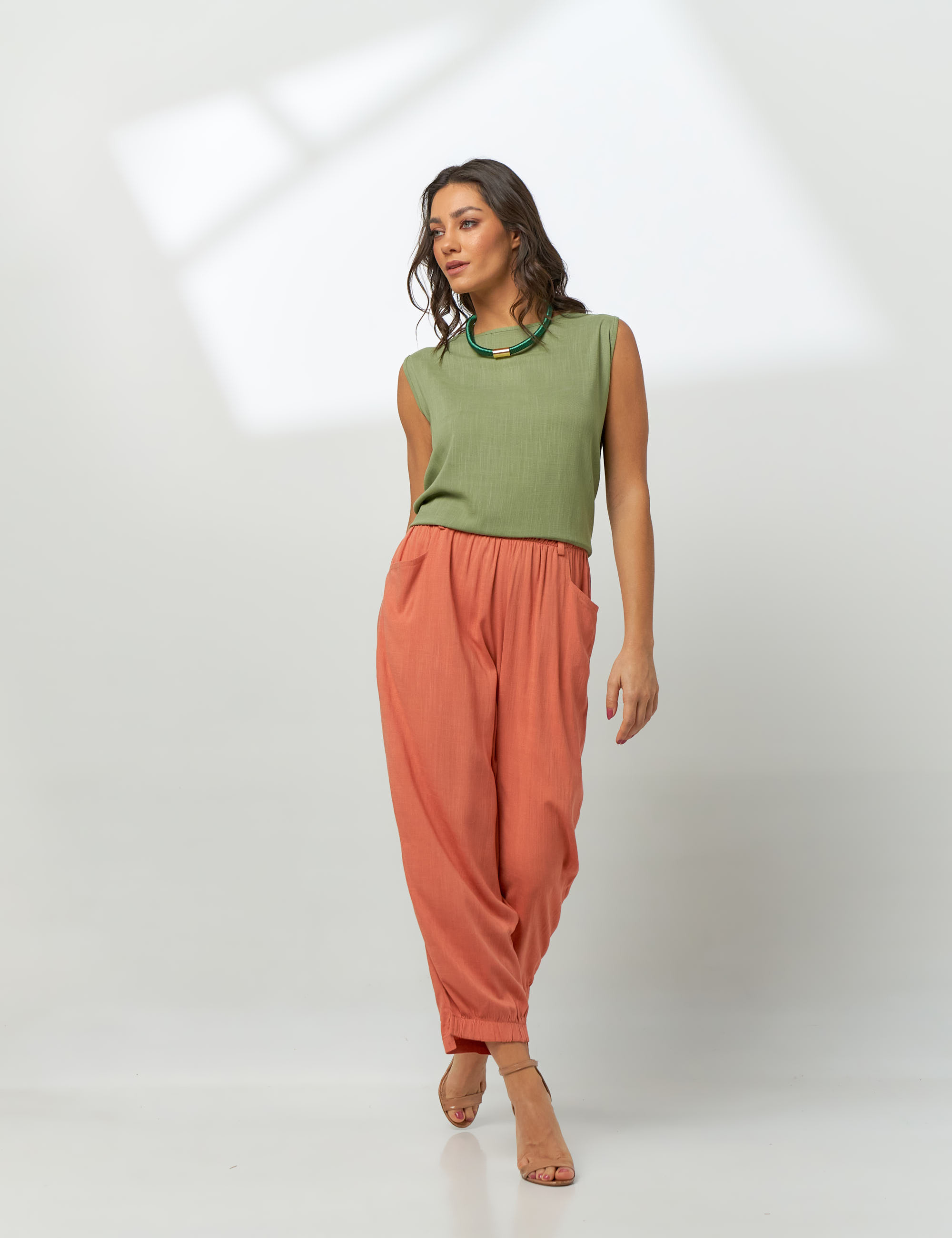 Calça Trancoso Linho Figo