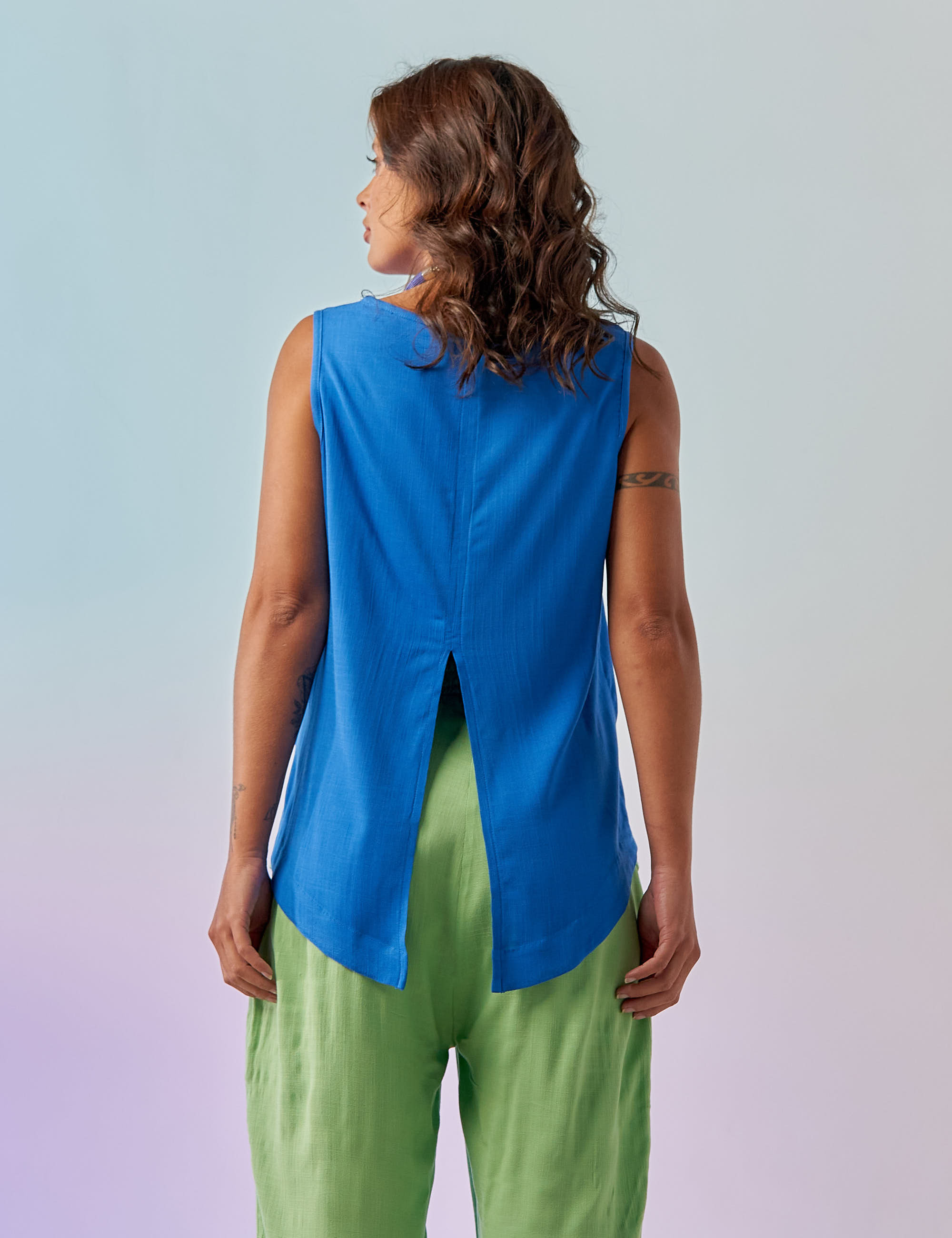 Blusa Cropped Linho Grego