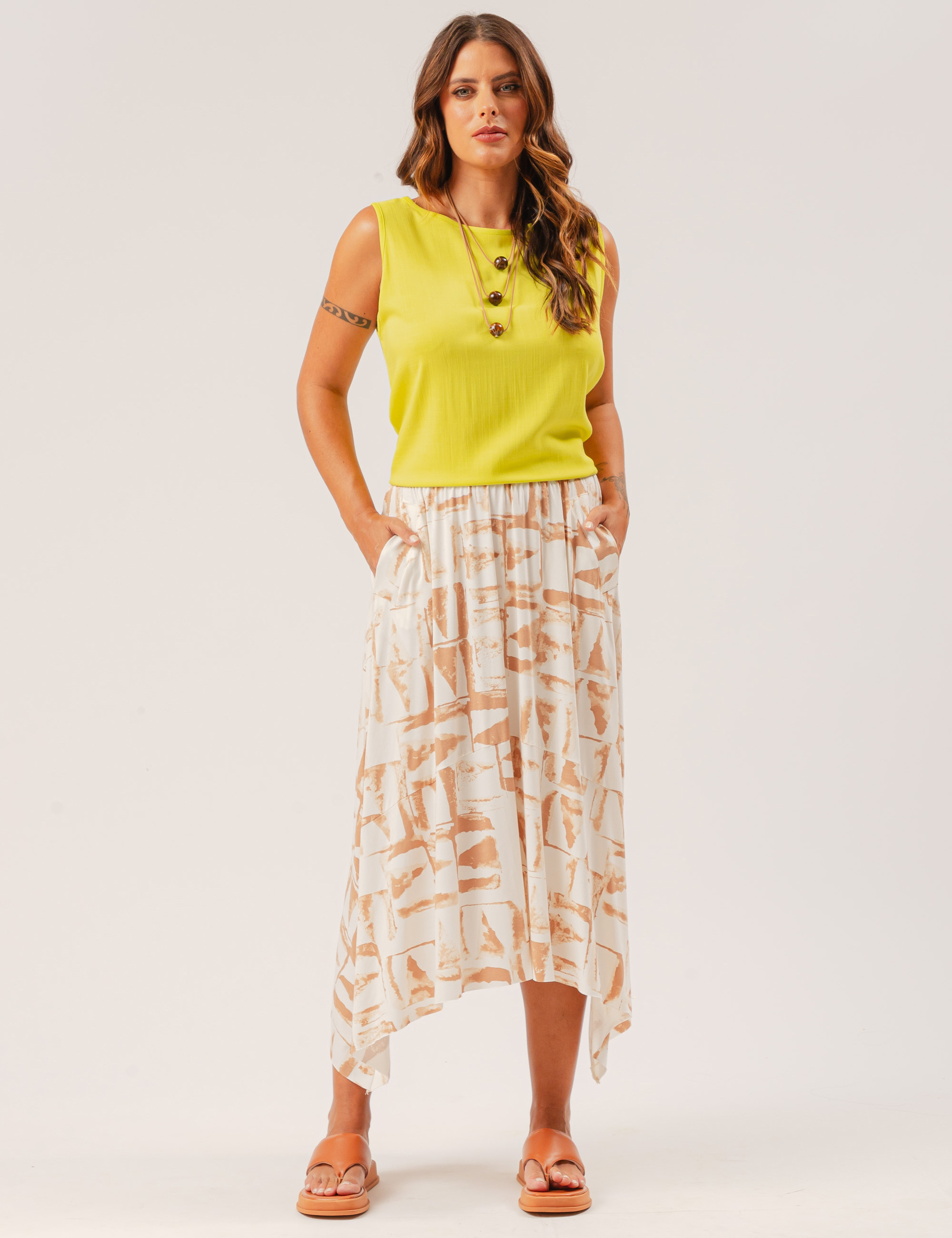 Blusa Cropped Linho Verde Lima Limão