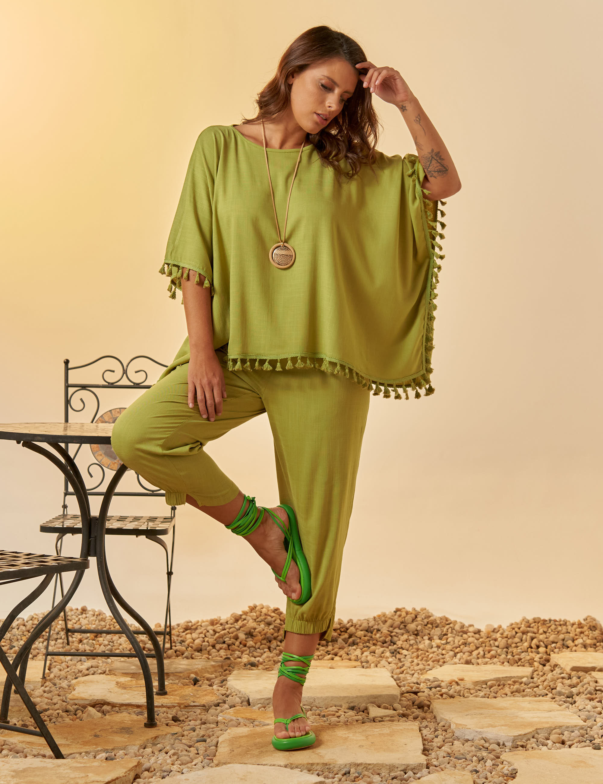 Blusa Kaftan Linho Atemoia