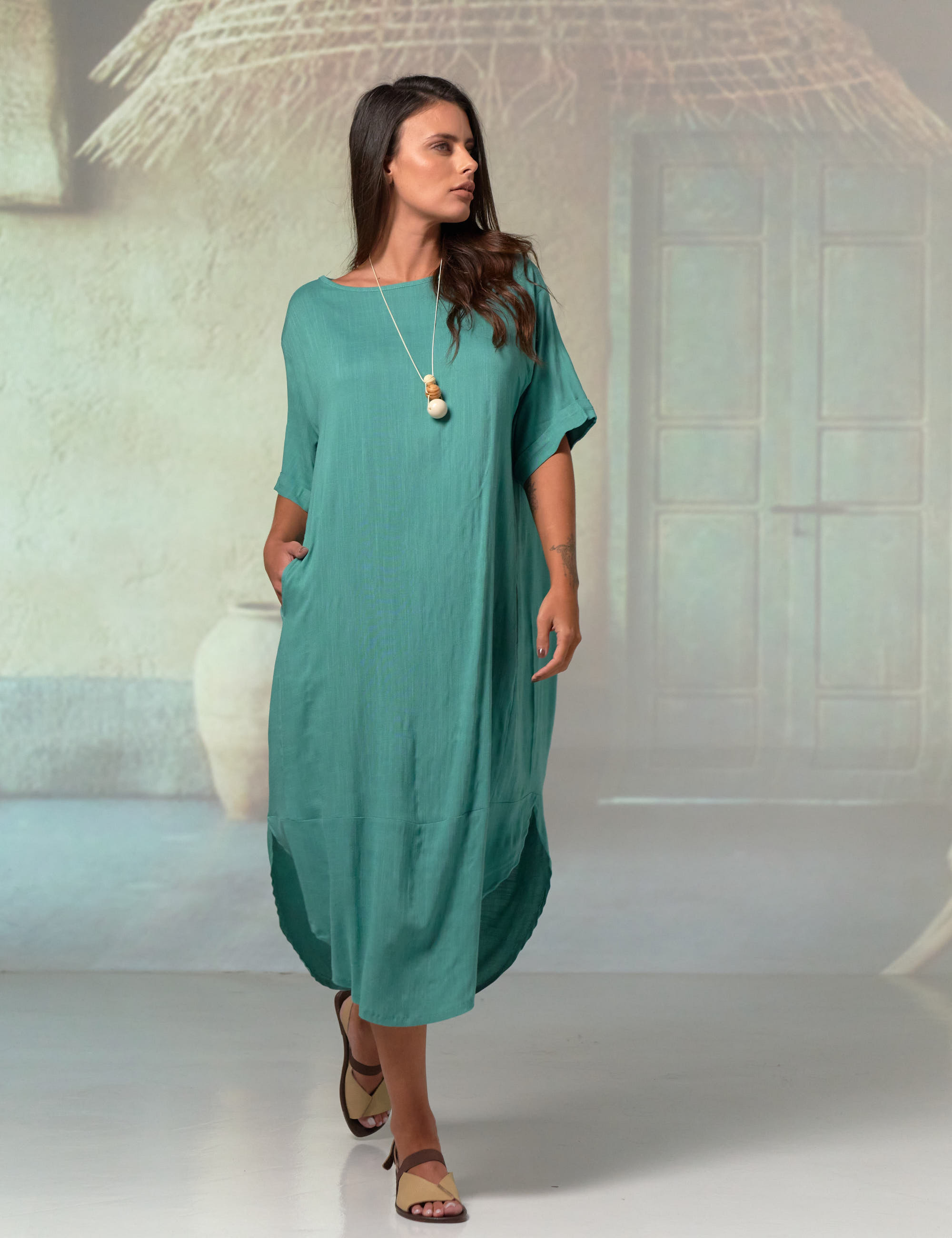 Vestido Midi Linho Igarapé