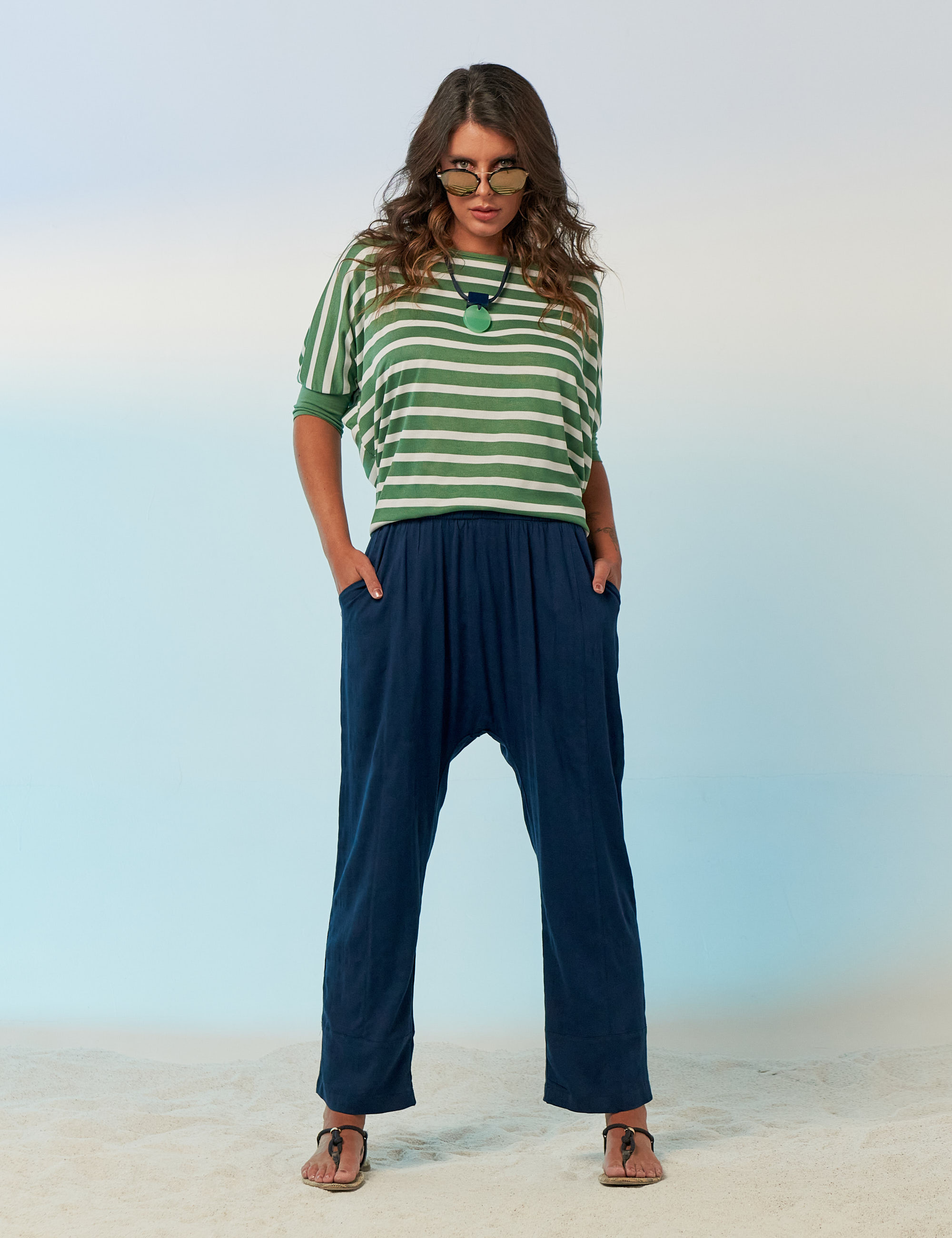 Blusa Quadrada Listras Coco