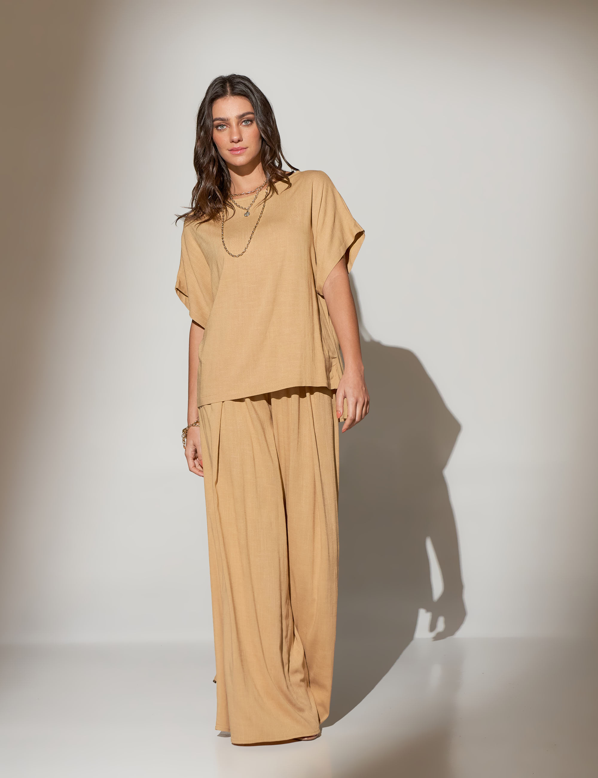 Blusa Quadrada Linho Capim-U