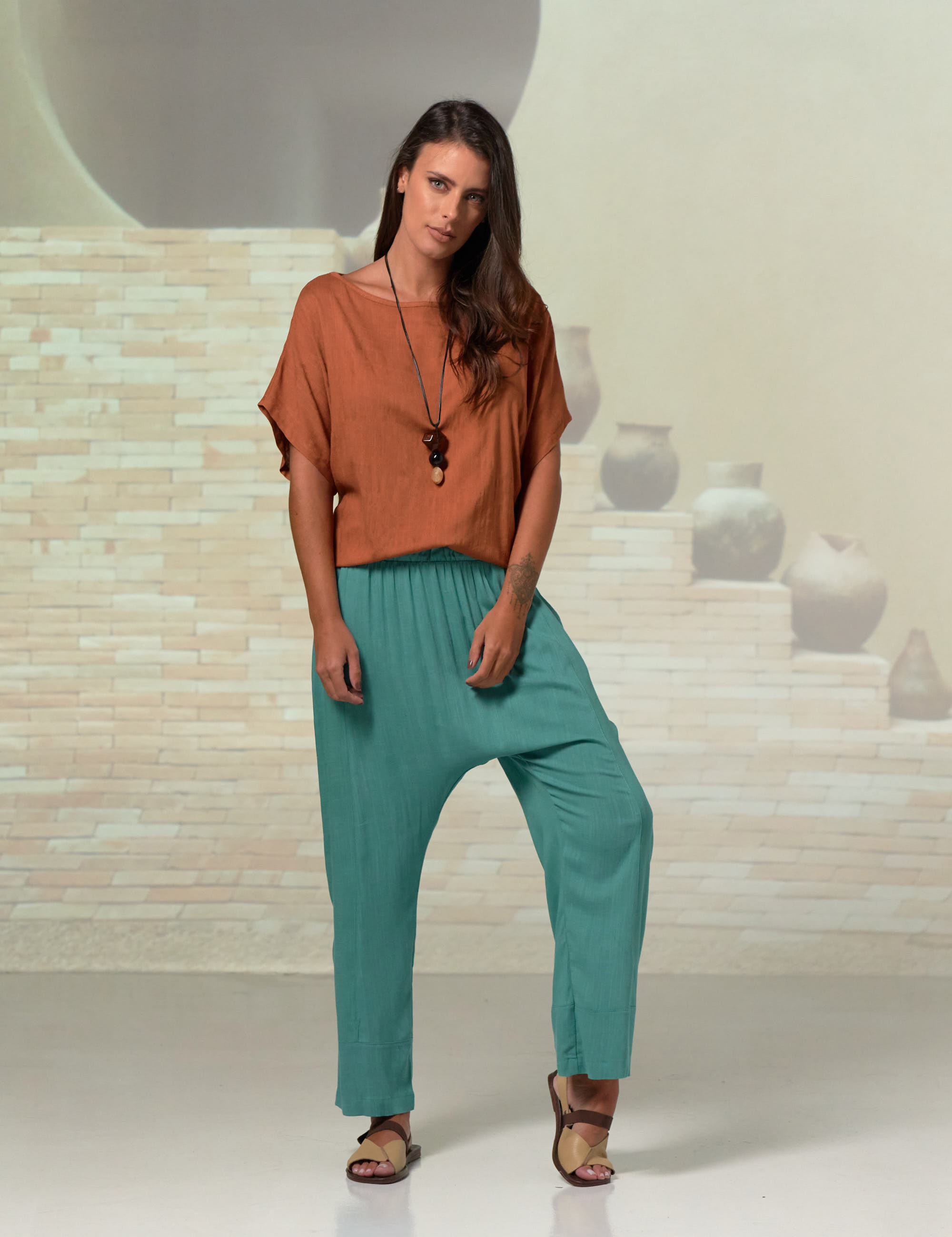 Blusa Quadrada Linho Rapadura