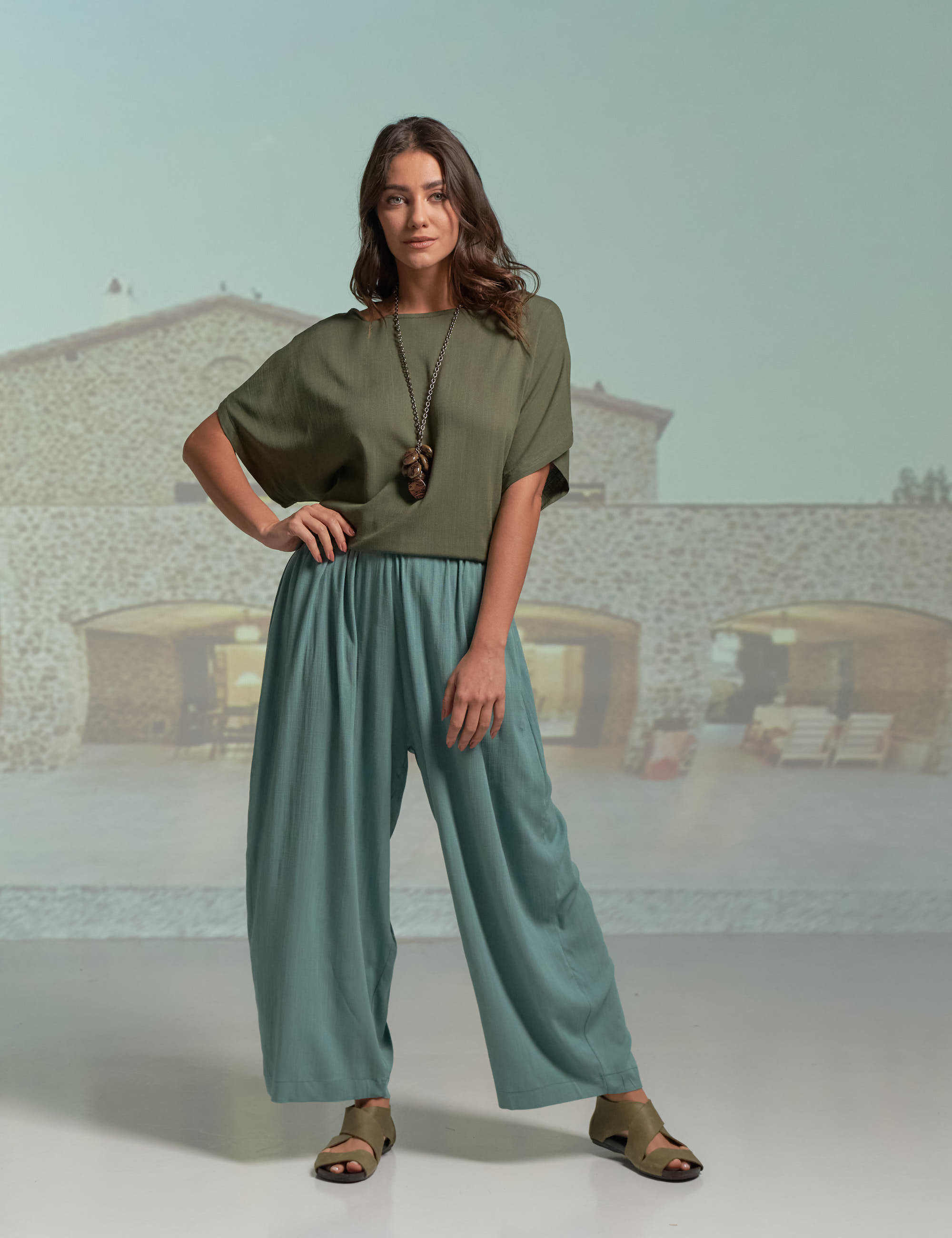 Blusa Quadrada Linho Carnaúba