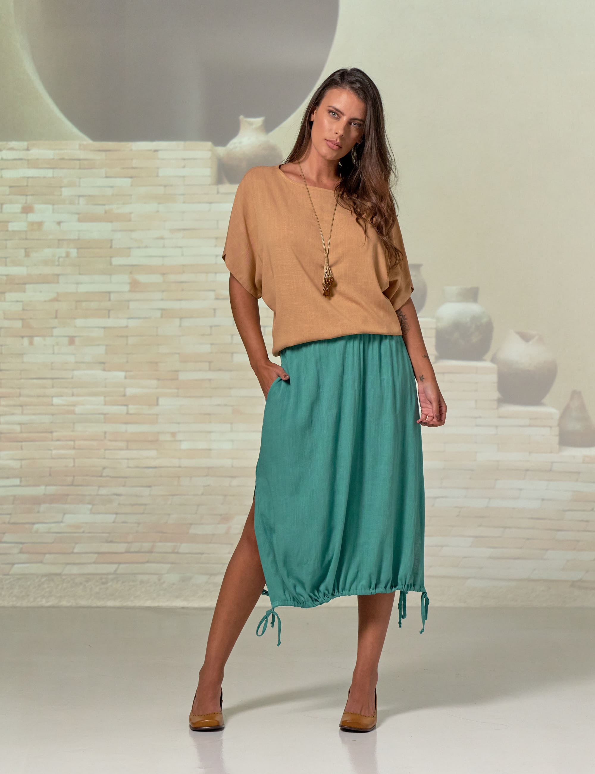 Blusa Quadrada Linho Ambrosia