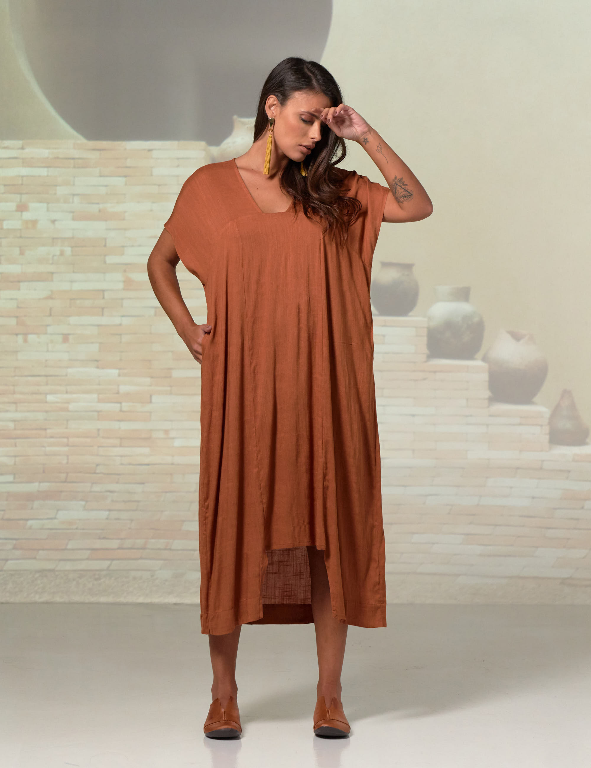 Vestido Geométrico Rapadura