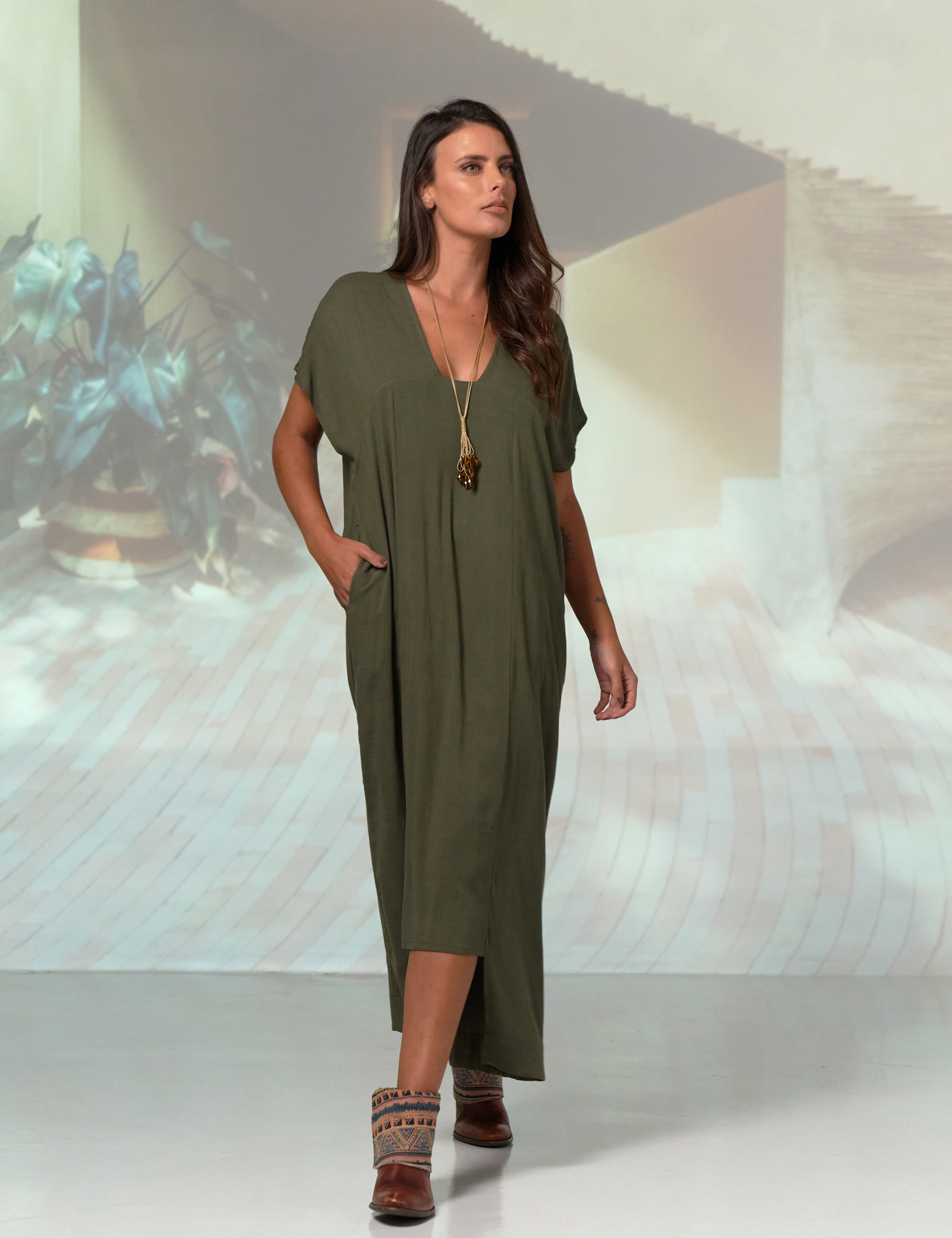 Vestido Geométrico Carnaúba