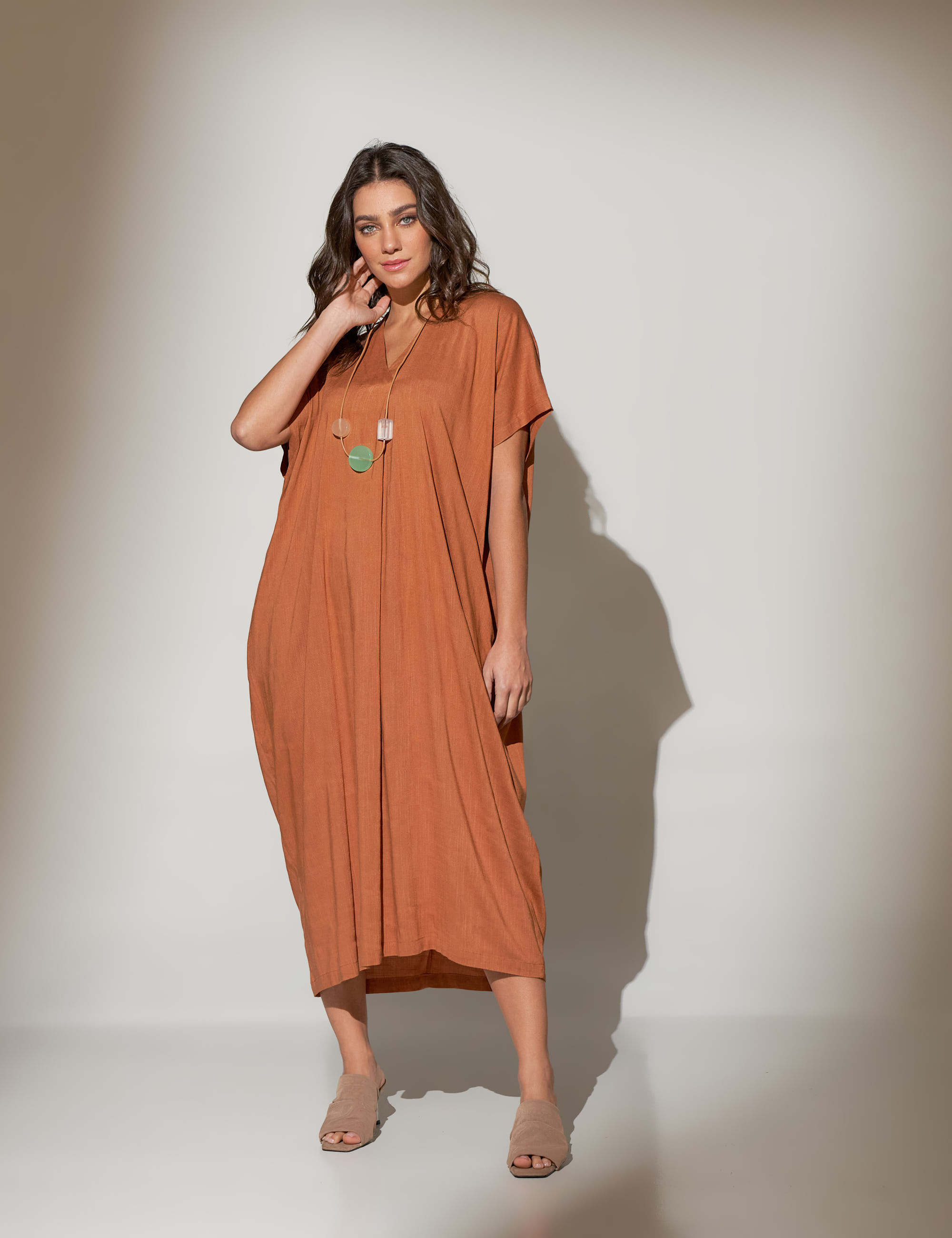 Vestido Linho Prega Rapadura-U