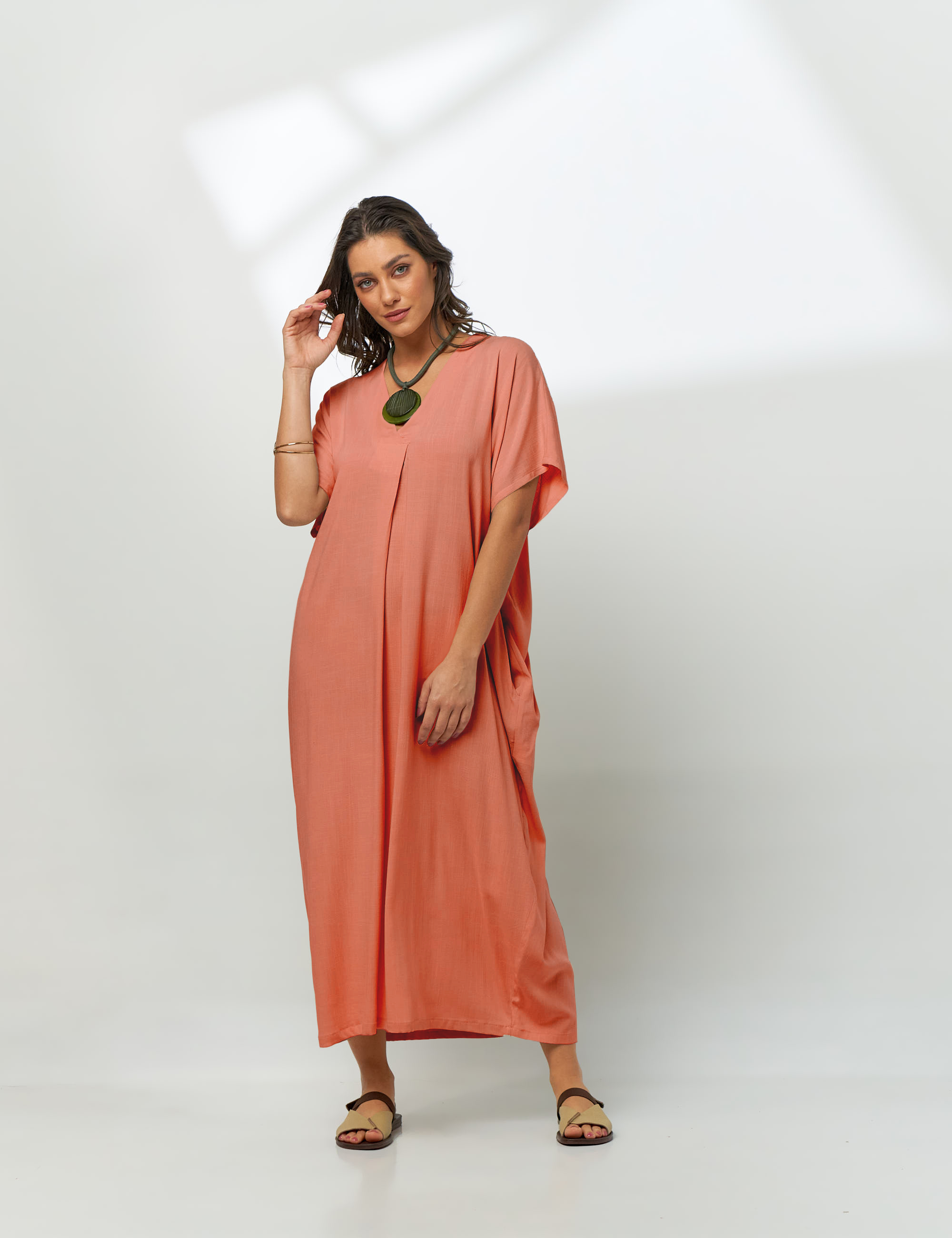 Vestido Linho Prega Figo