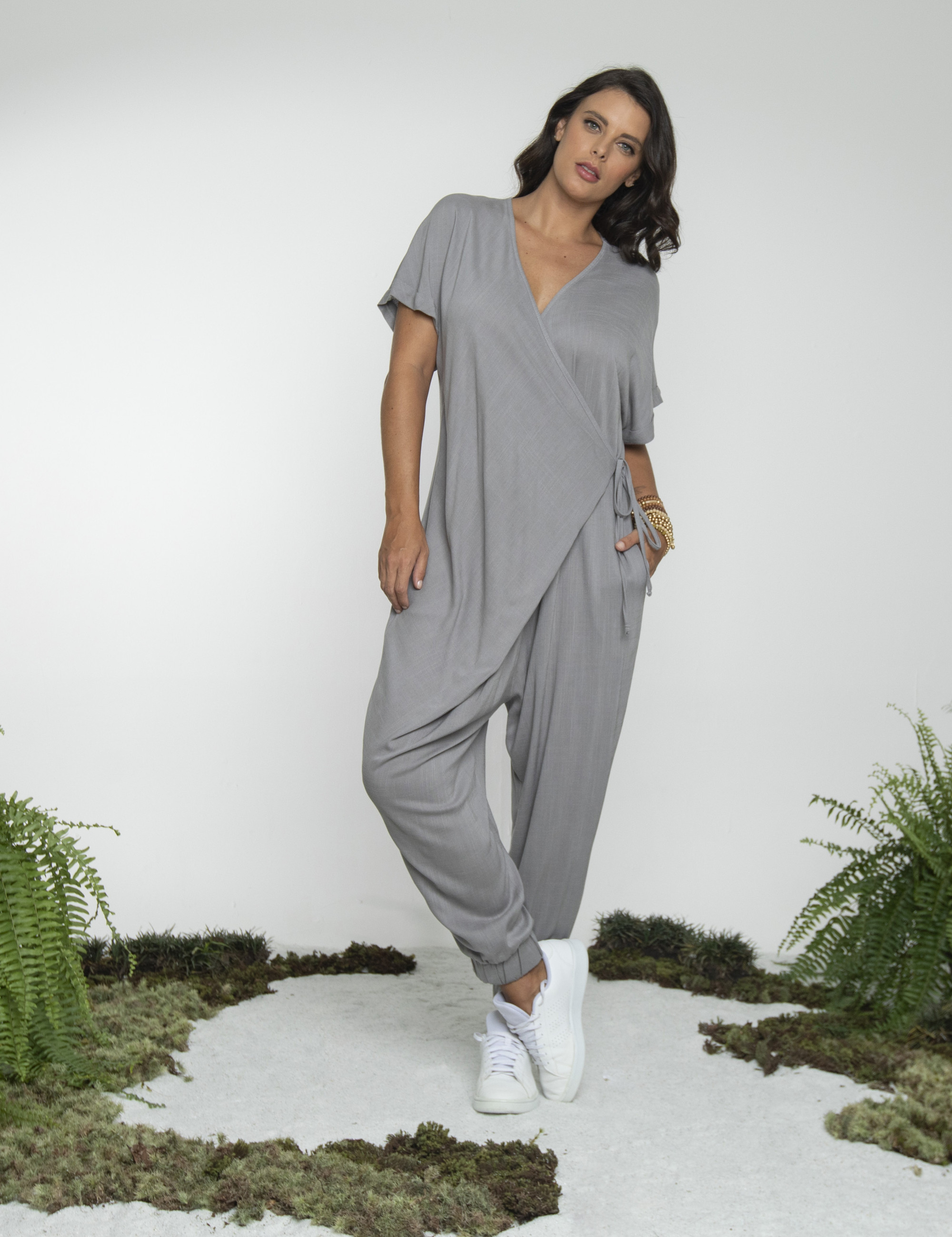 Macacão Pareô Cinza Granizo