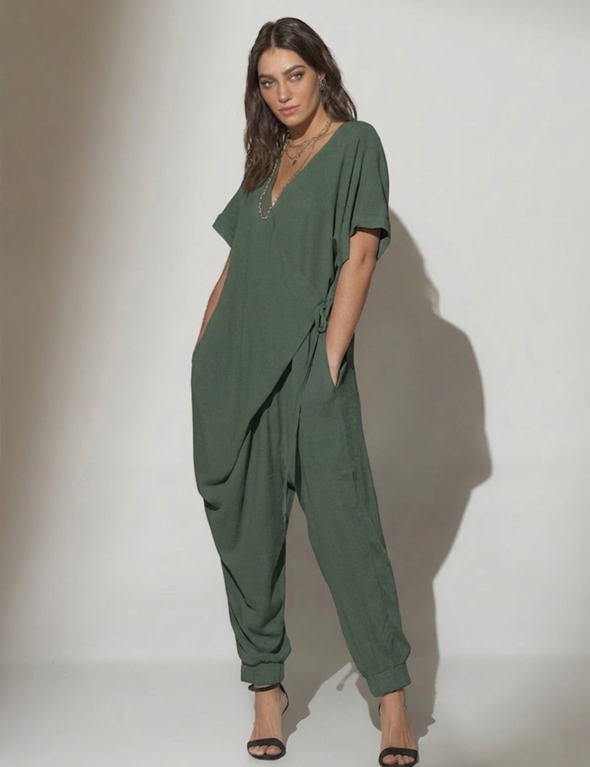 Macacão Pareô Verde Sálvia