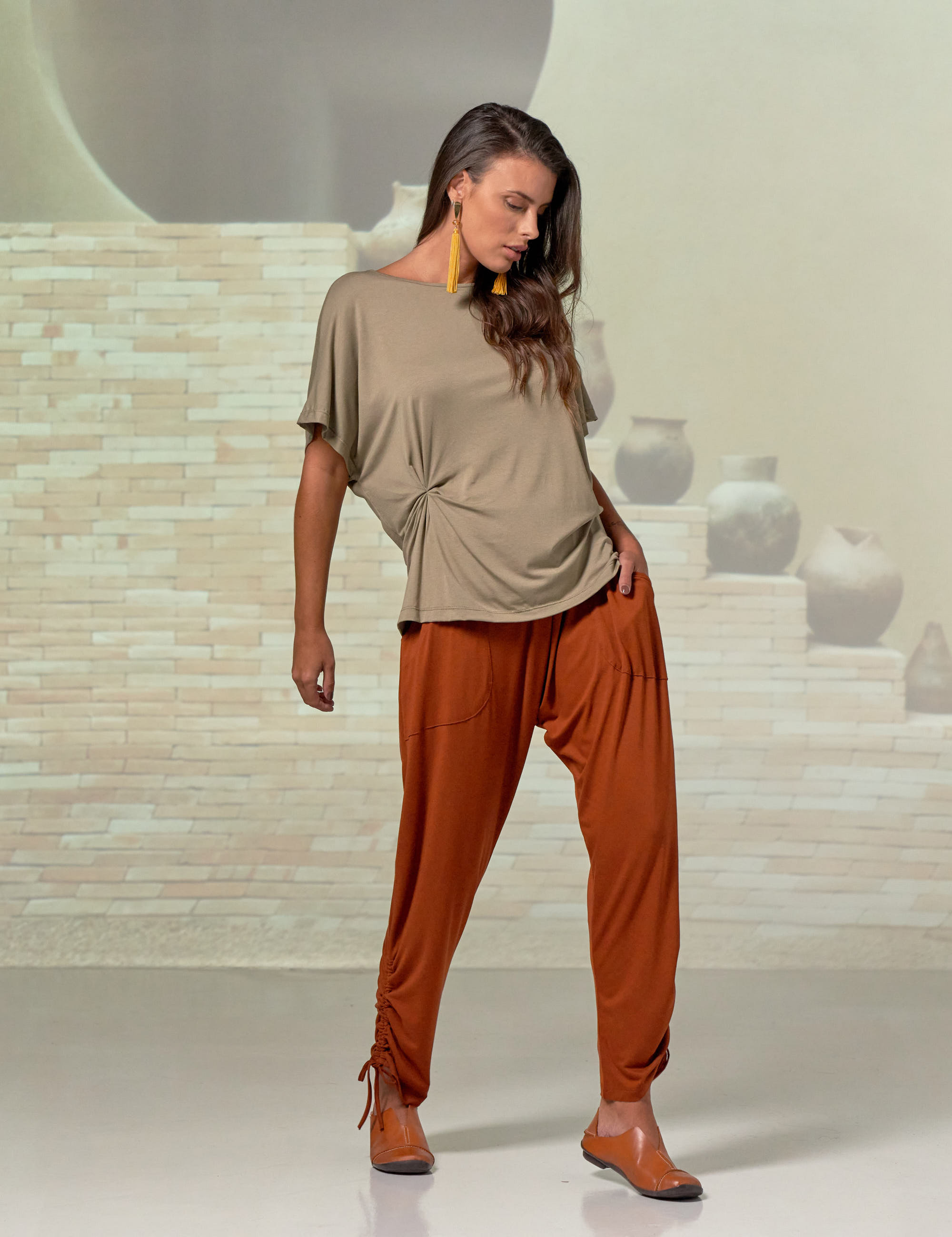 Calça Saruel Canela