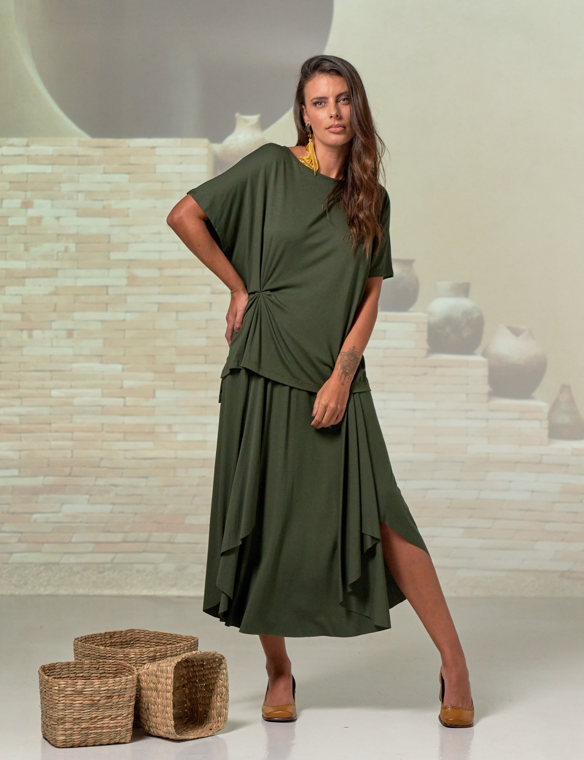 Blusa Drapeada Carnaúba