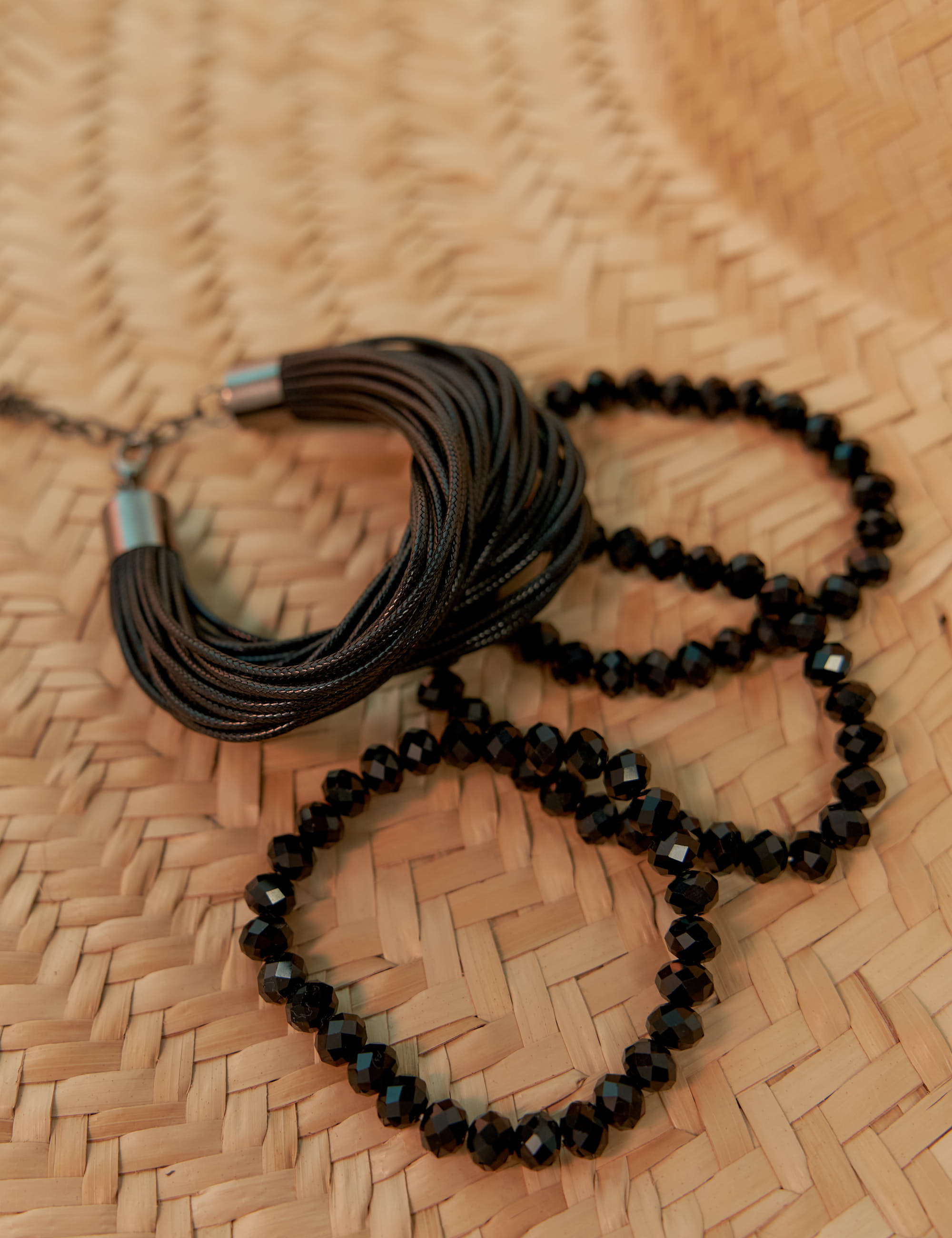 Conjunto Pulseira Maxi Brilho Preto