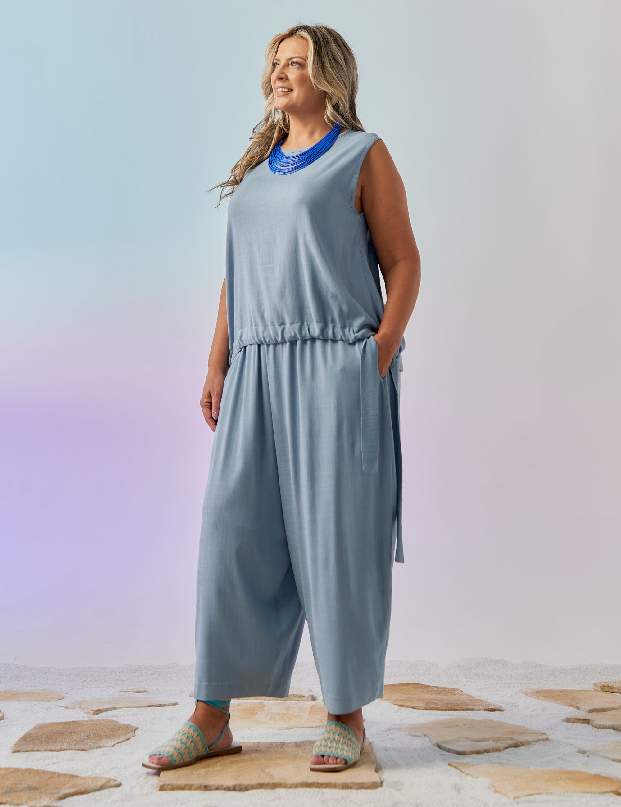 Calça Sertão Linho Celeste