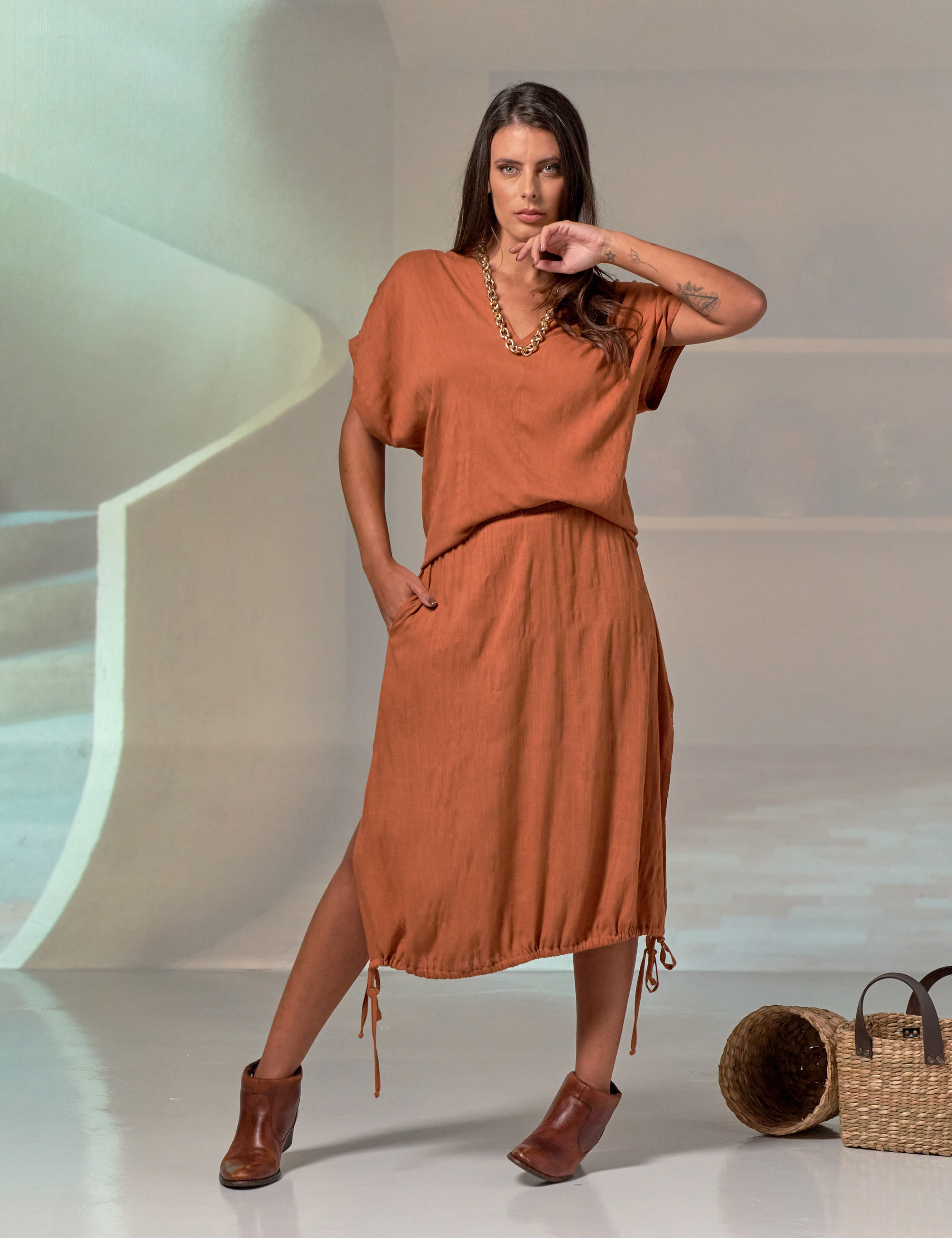 Blusa Franzida Ombro Rapadura