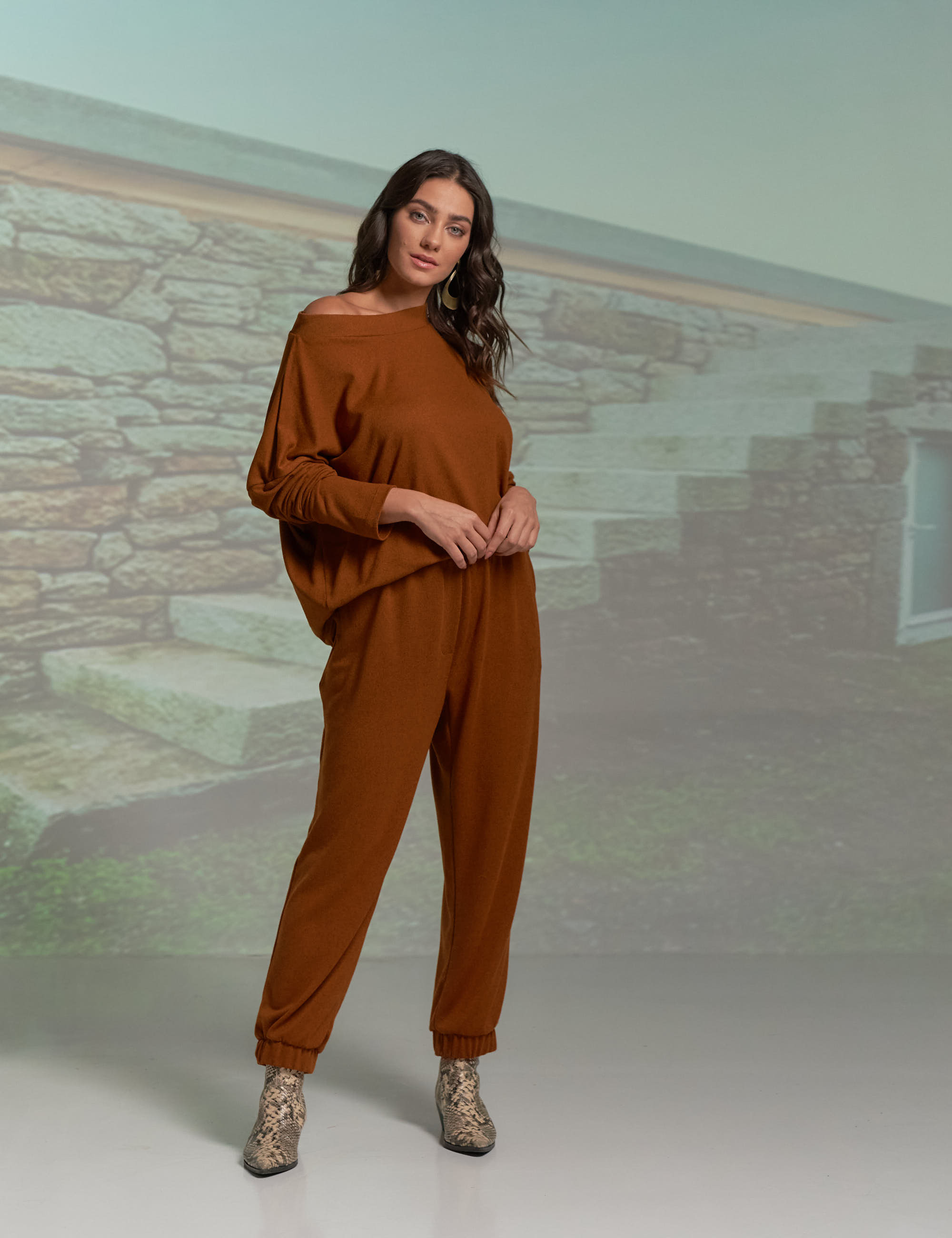 Blusa Gola Lã Amendoim