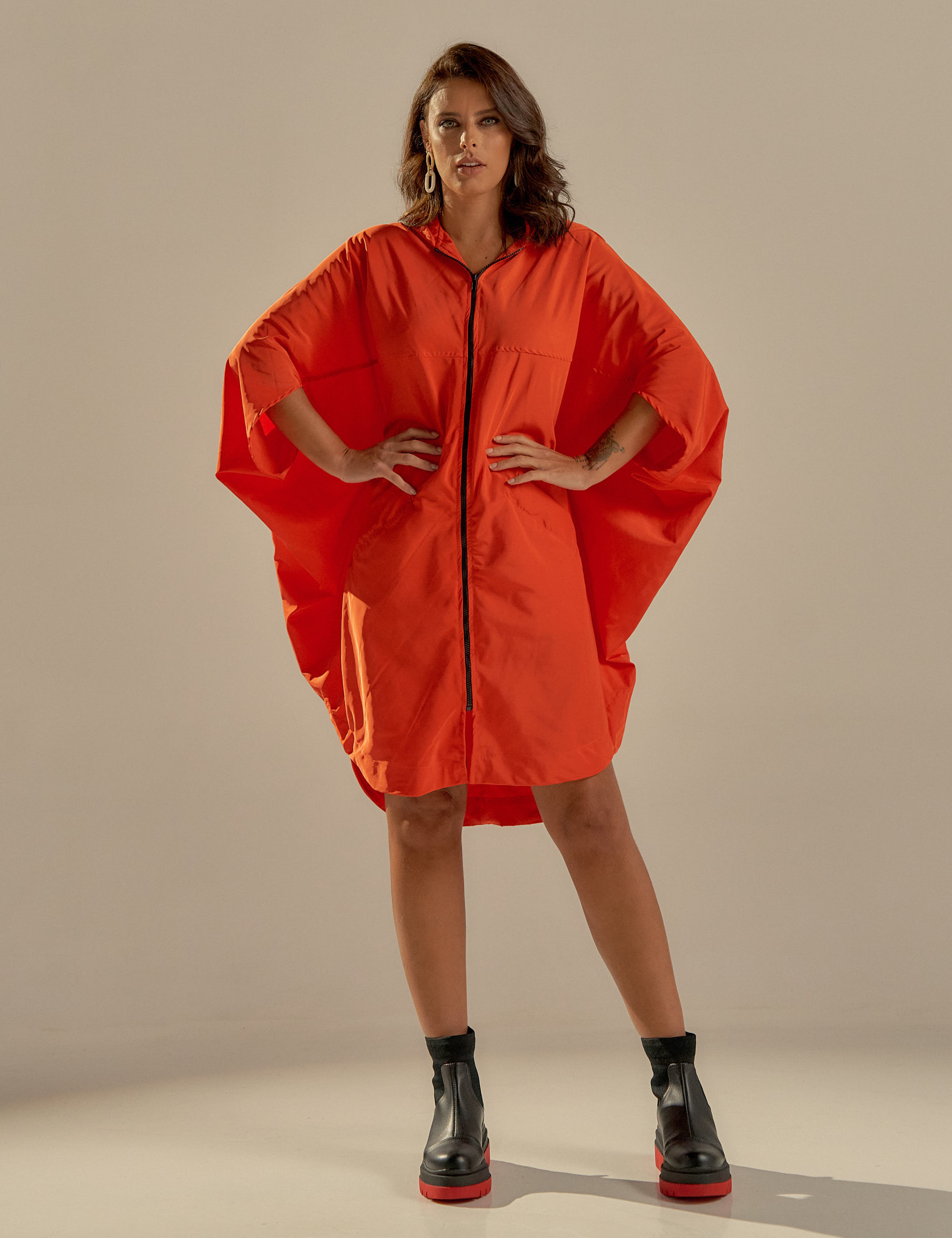 Poncho Nylon Páprica