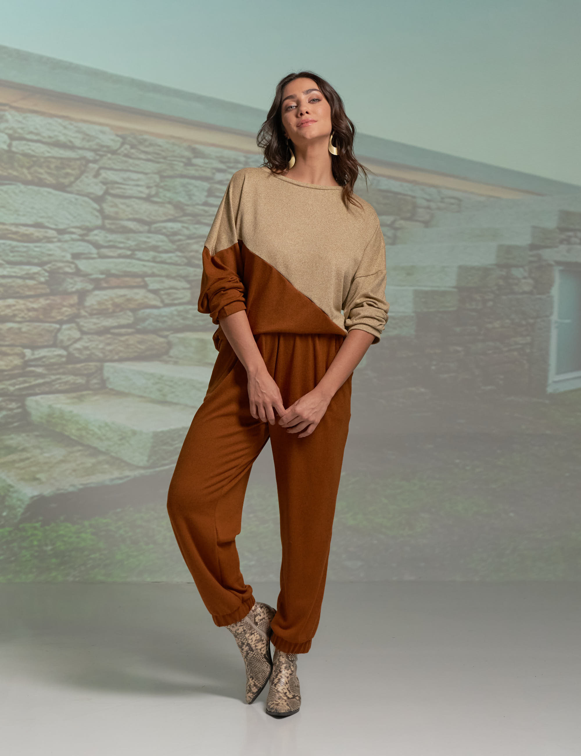 Calça Esporte Lã Amendoim