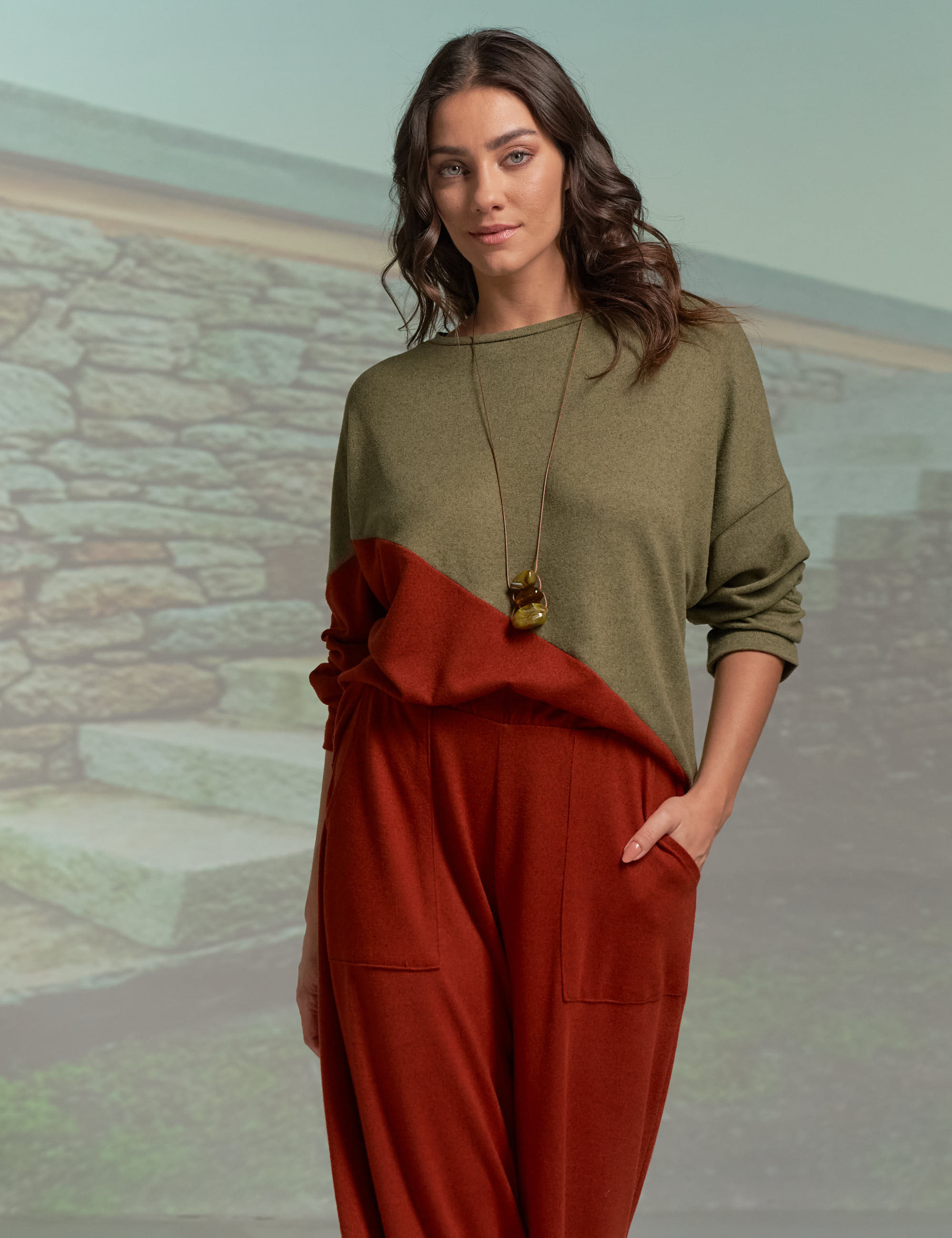 Blusa Diagonal Lã Carnaúba