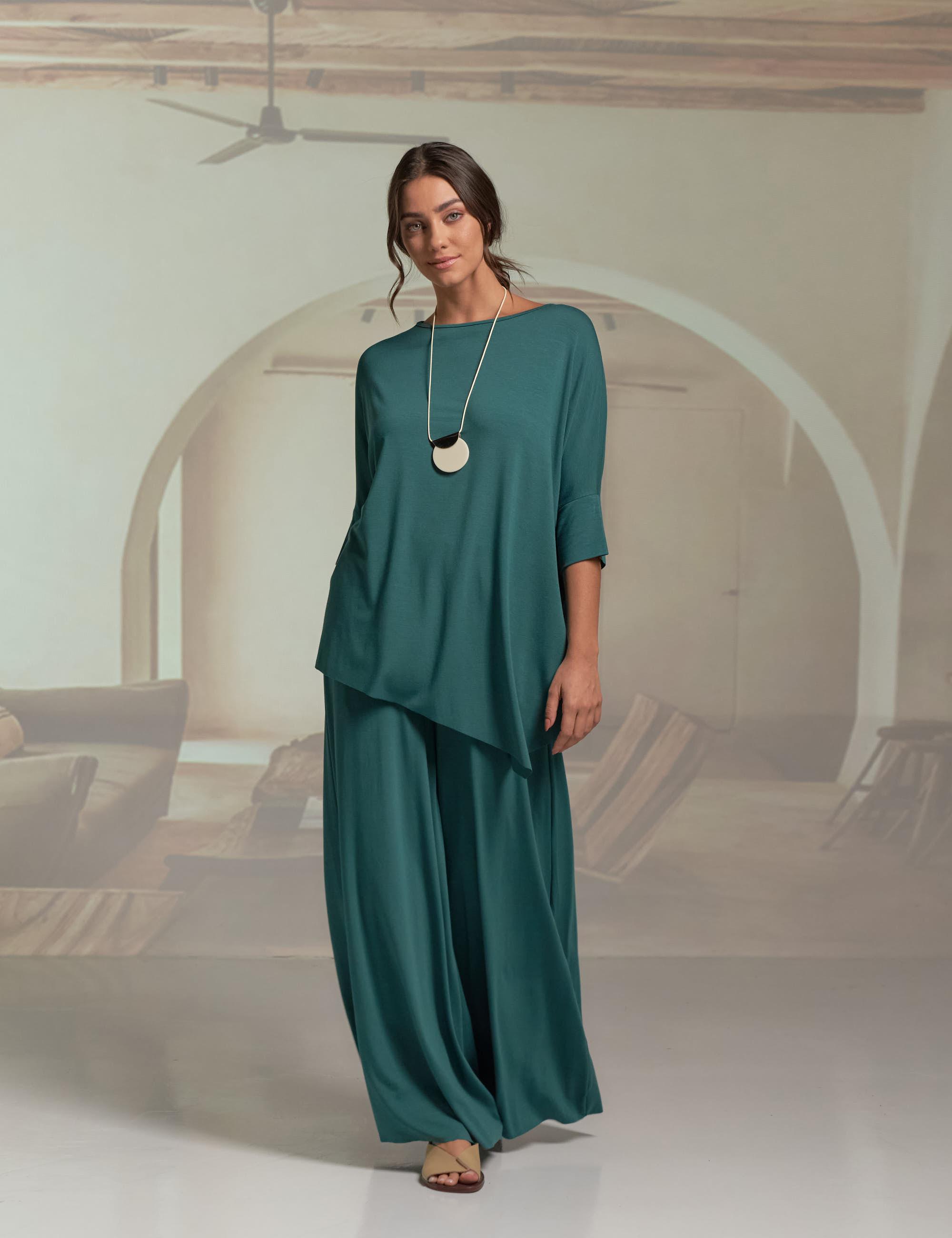 Calça Maxi Pantalona Manguezal