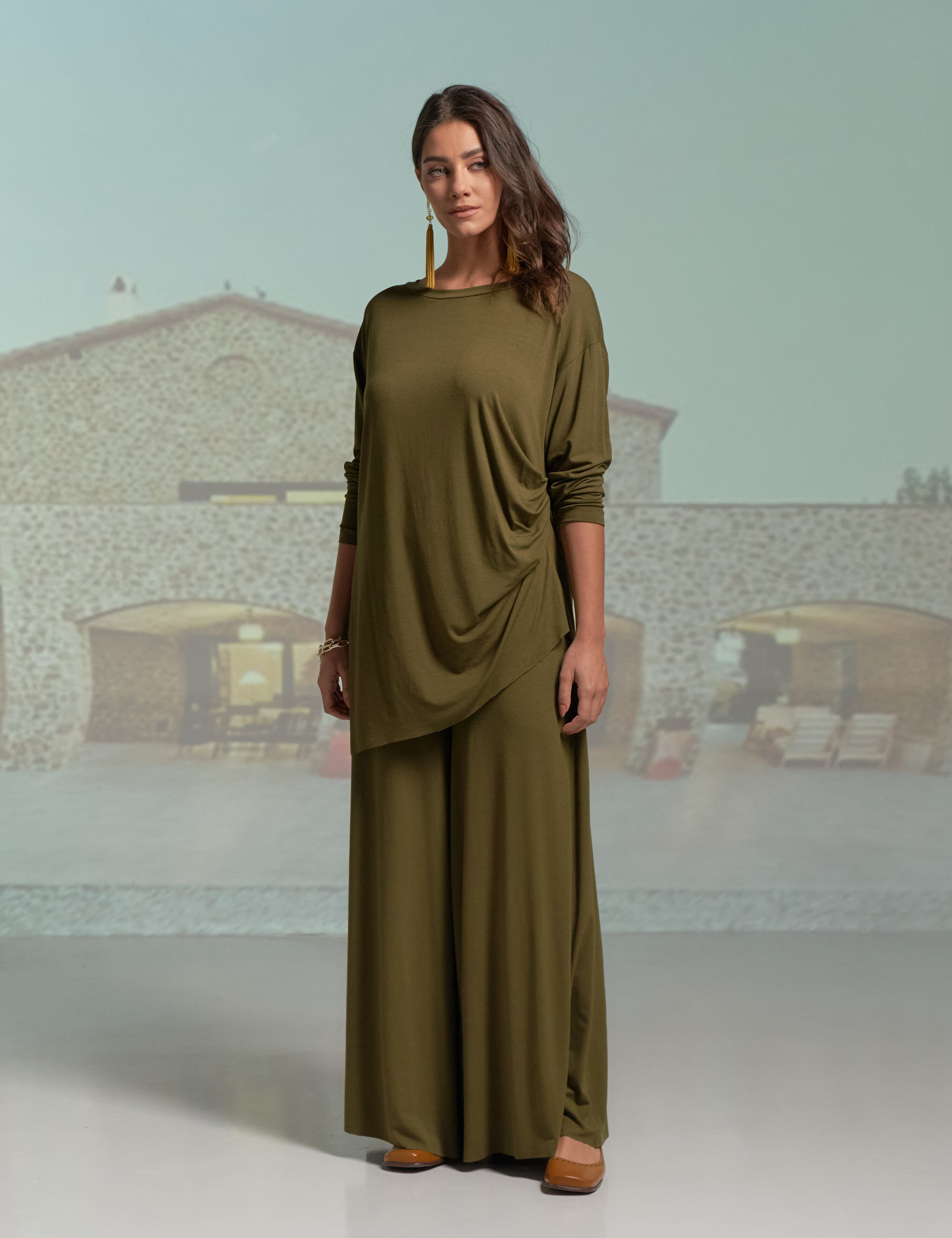 Calça Maxi Pantalona Orégano