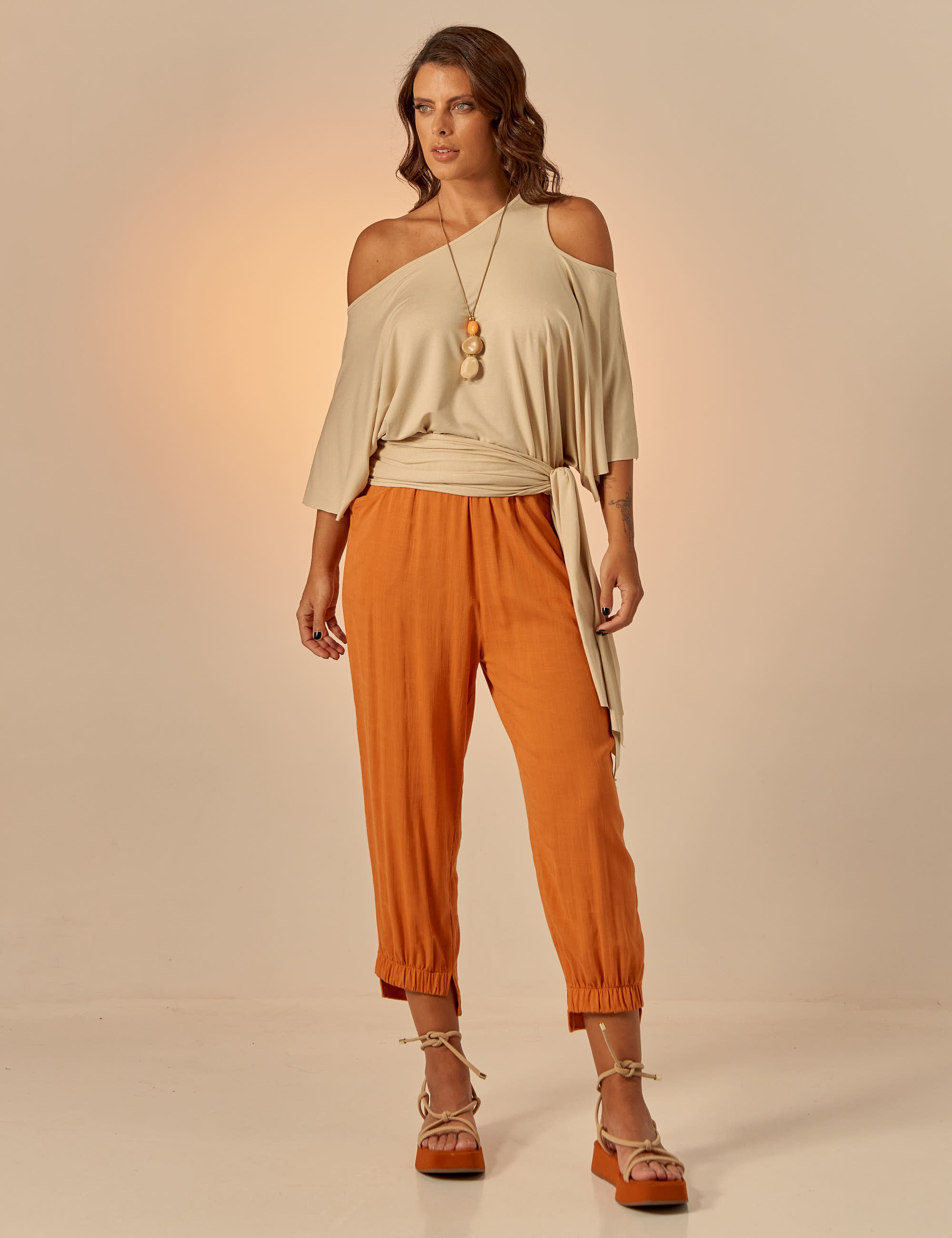 Calça Trancoso Linho Cúrcuma