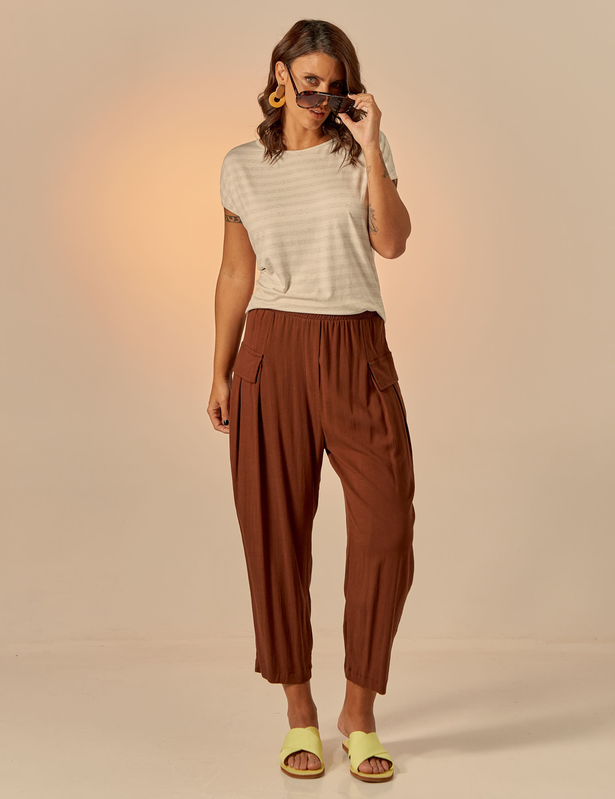 Calça Gramado Linho Cacau