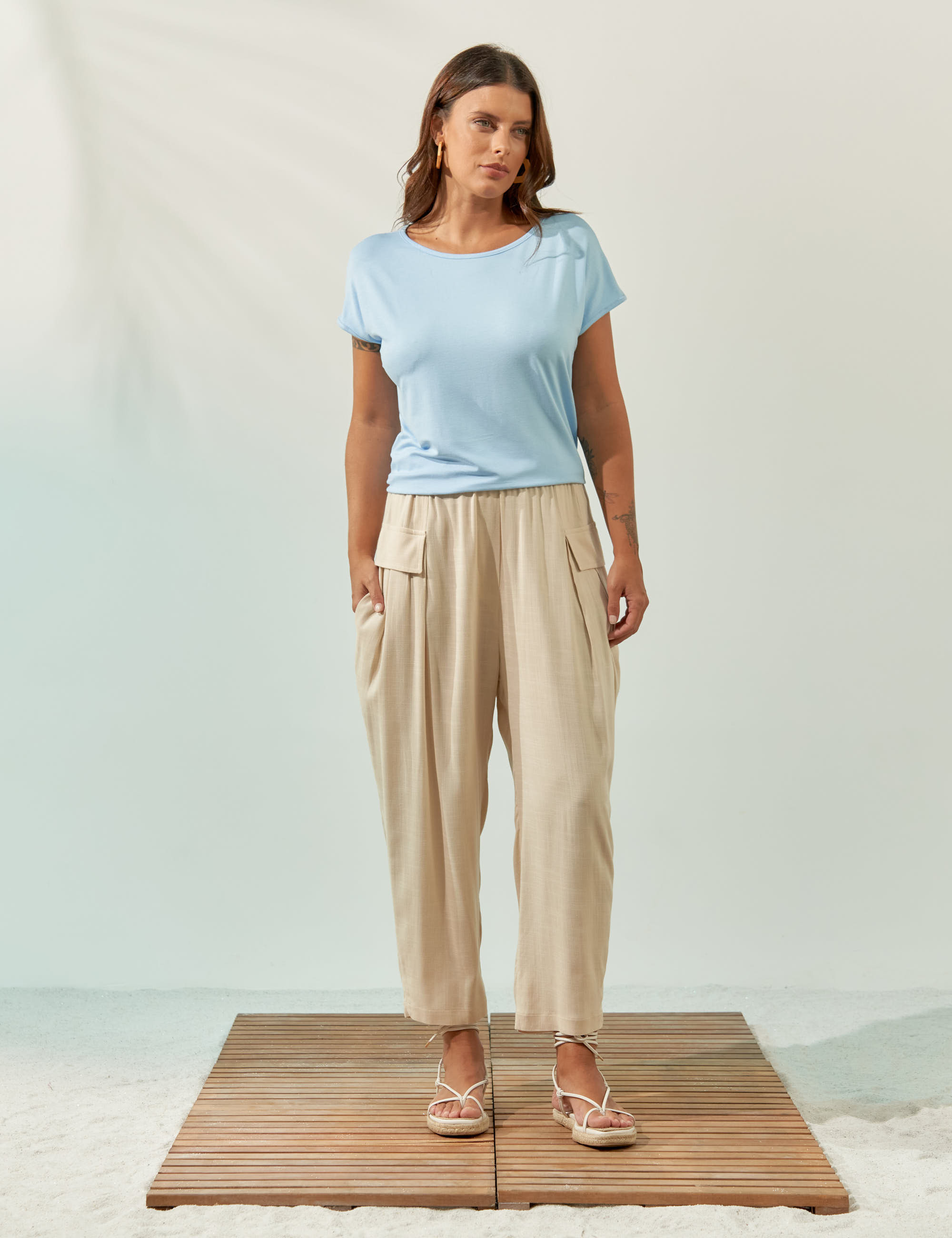 Camiseta Básica Azul Brisa