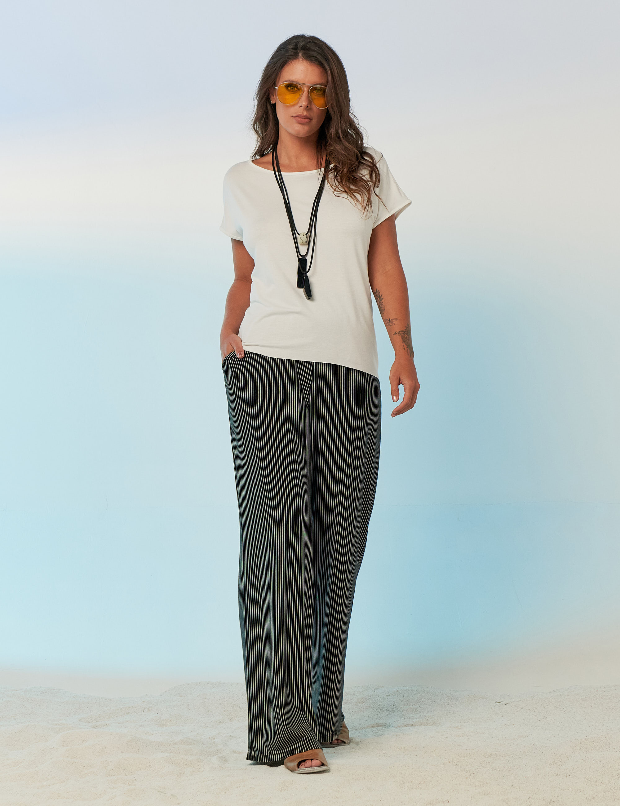 Pantalona Listras Preta