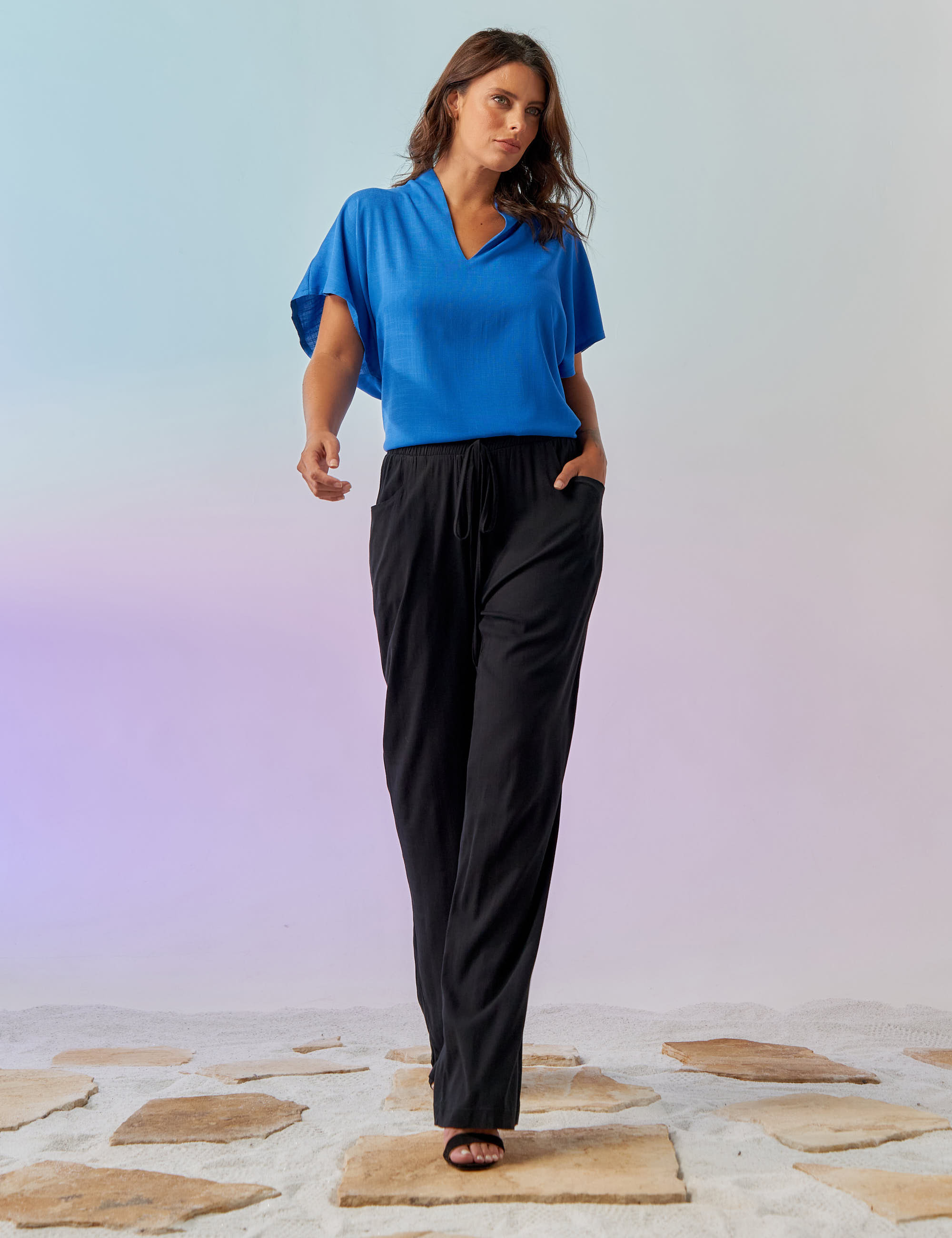 Blusa Gola Linho Grego