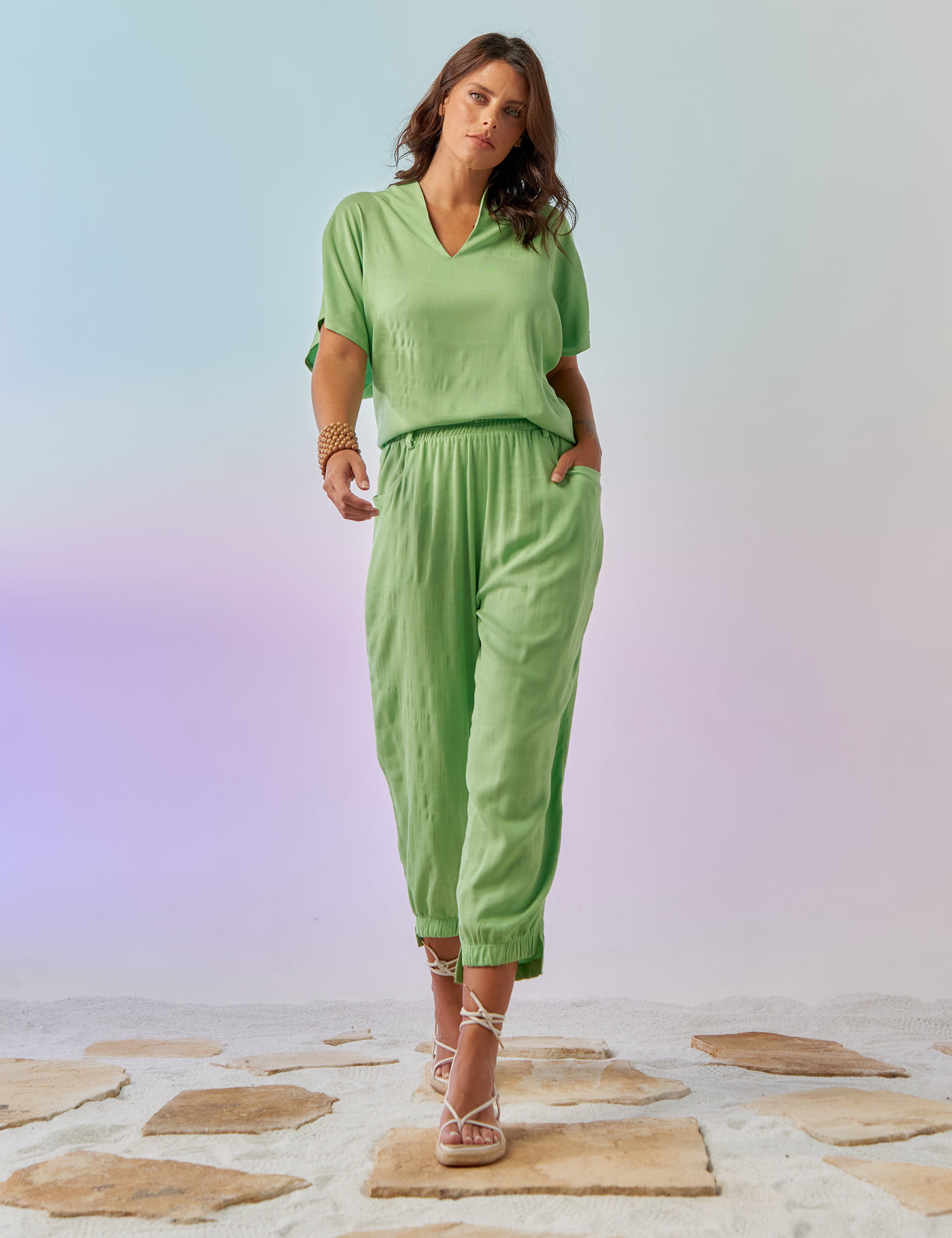 Blusa Gola Linho Salsa