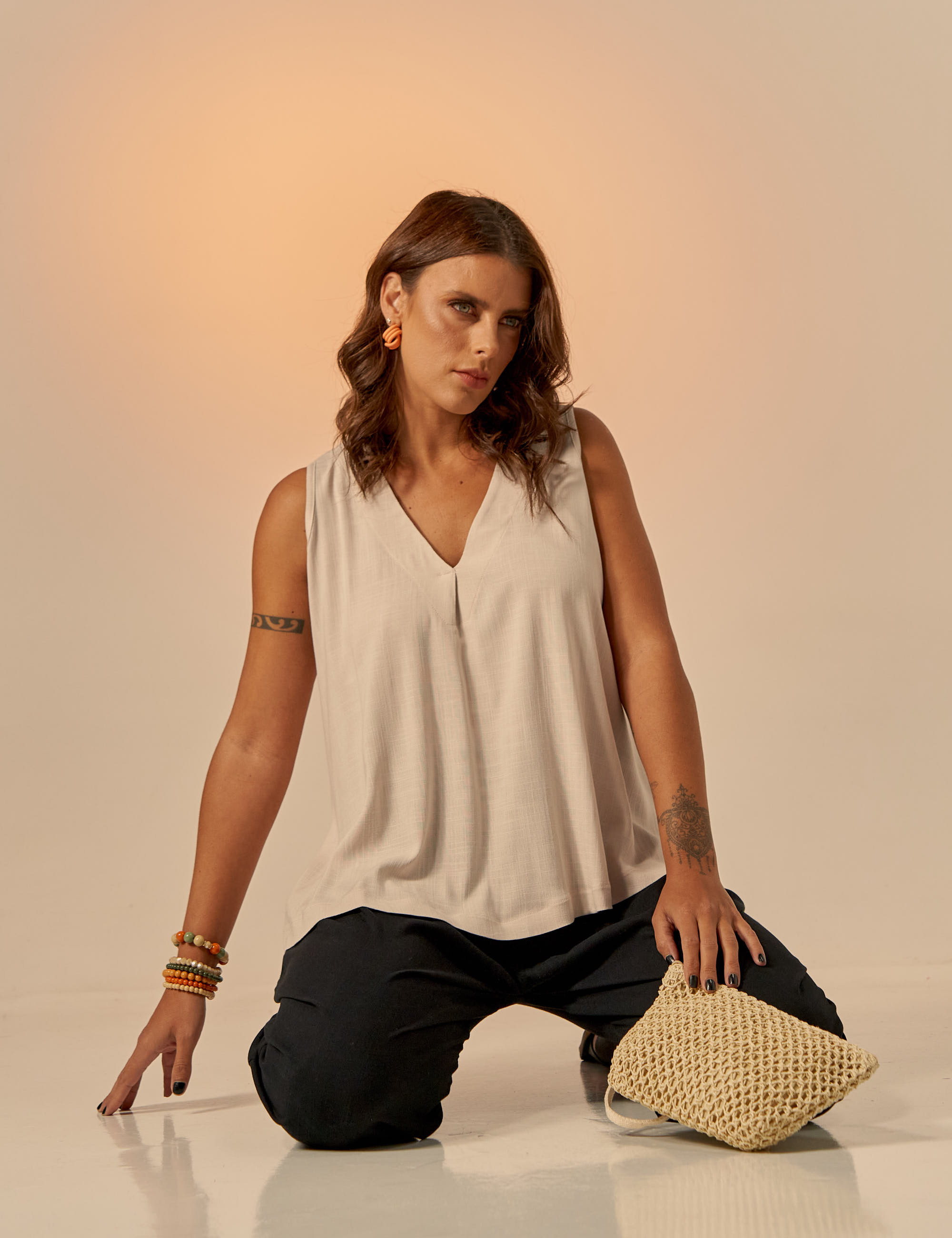 Blusa Decote V Gelato