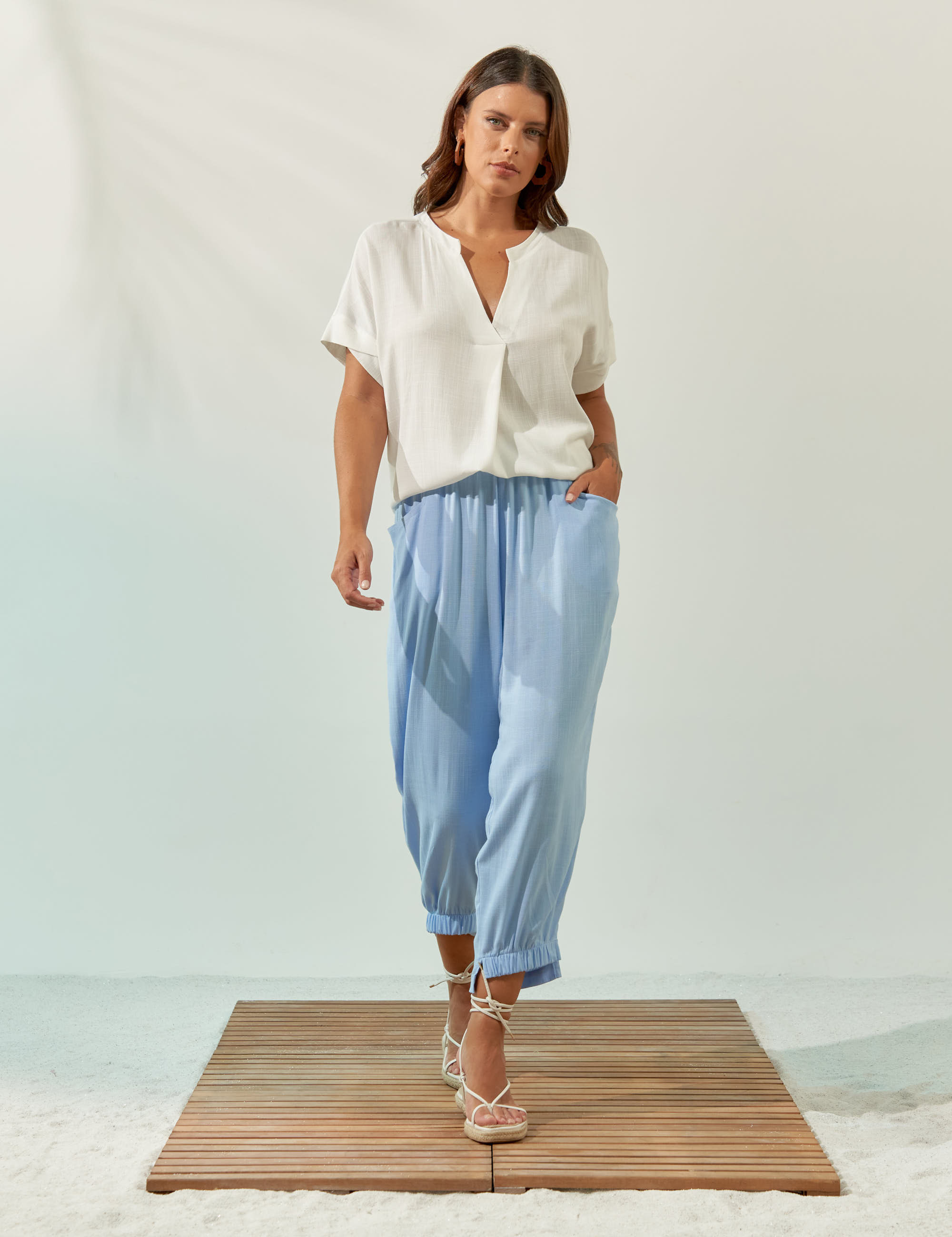 Blusa Prega Linho Off