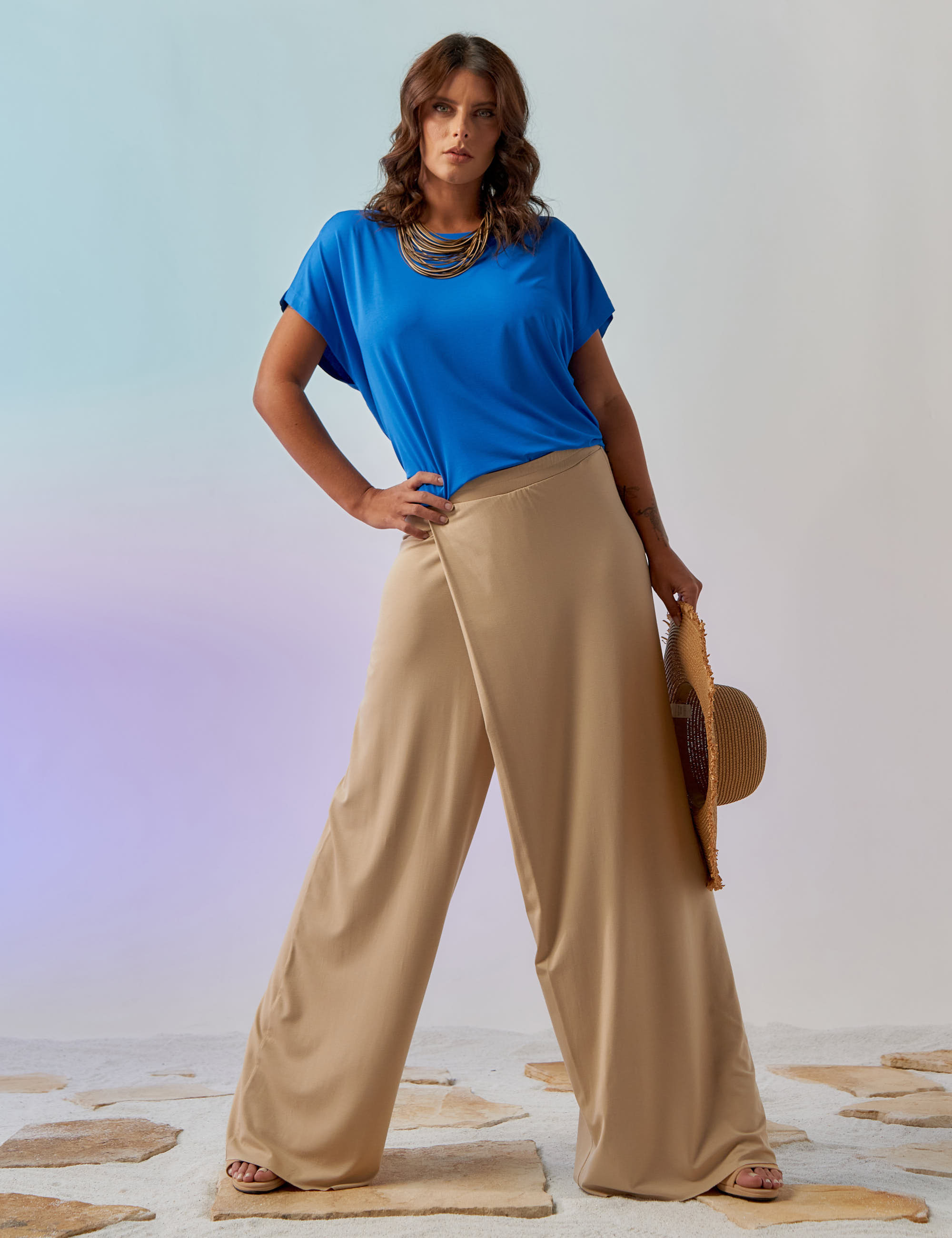 Blusa Recorte Manga Grego