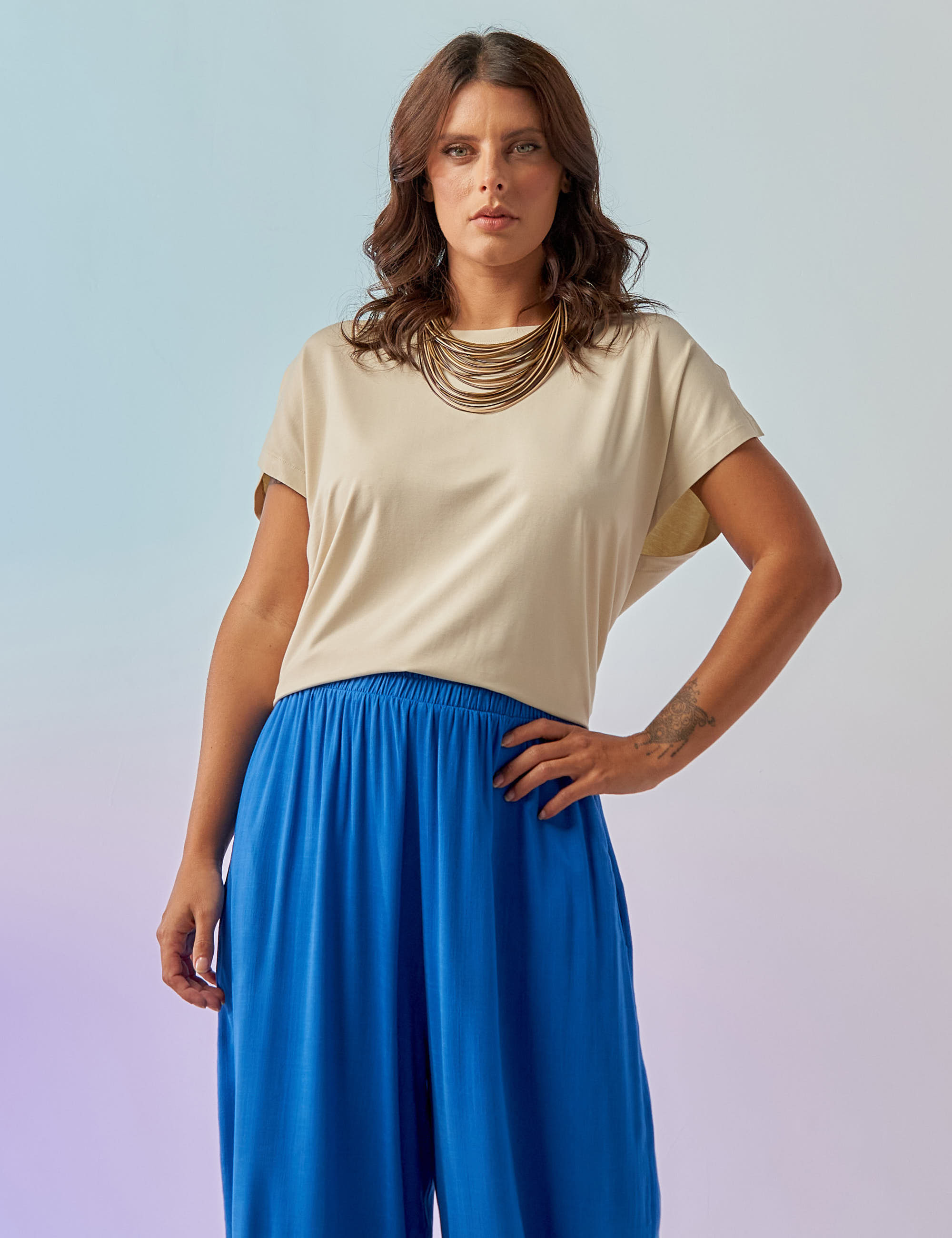 Blusa Recorte Manga Gelato