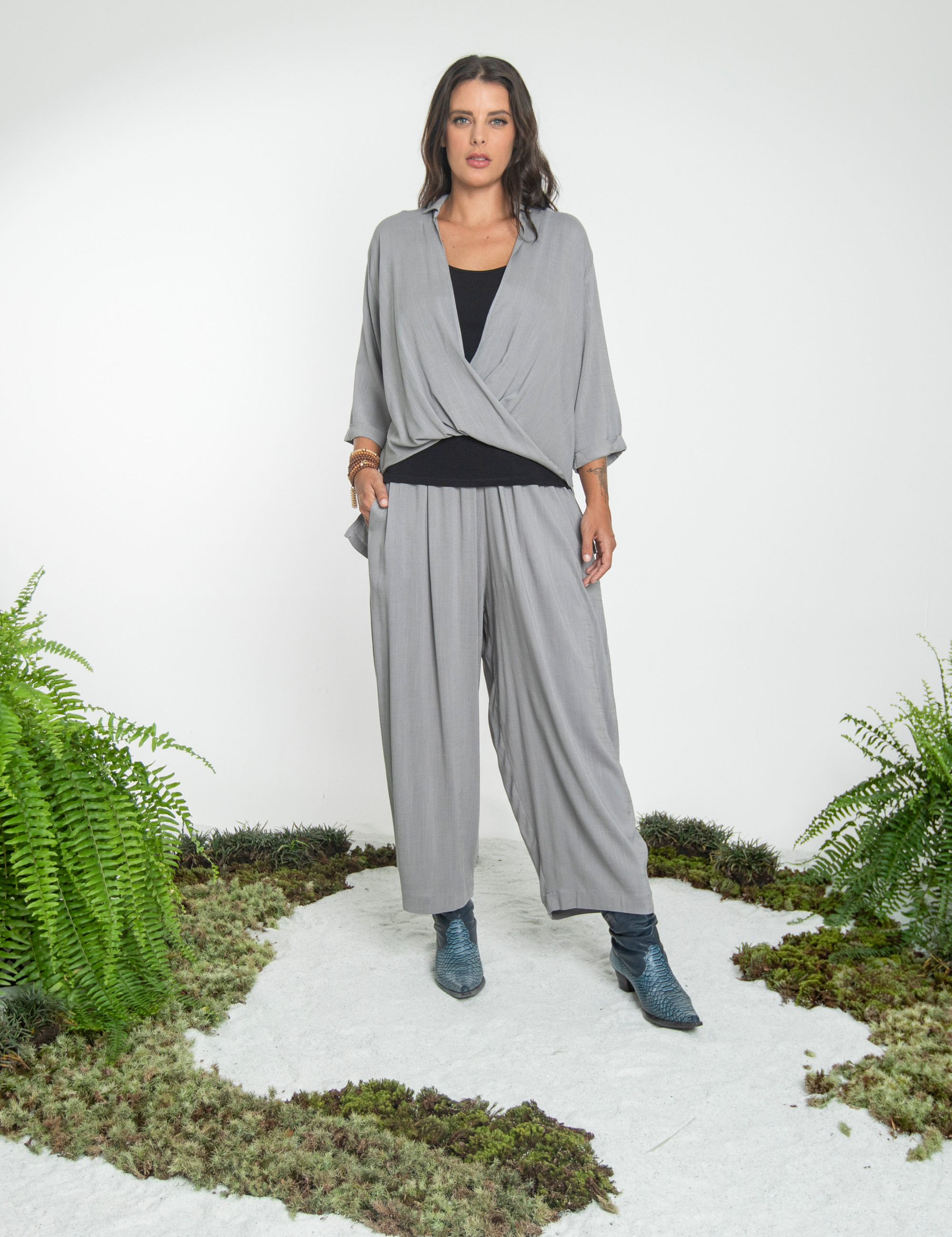 Calça Sertão Linho Cinza Granizo