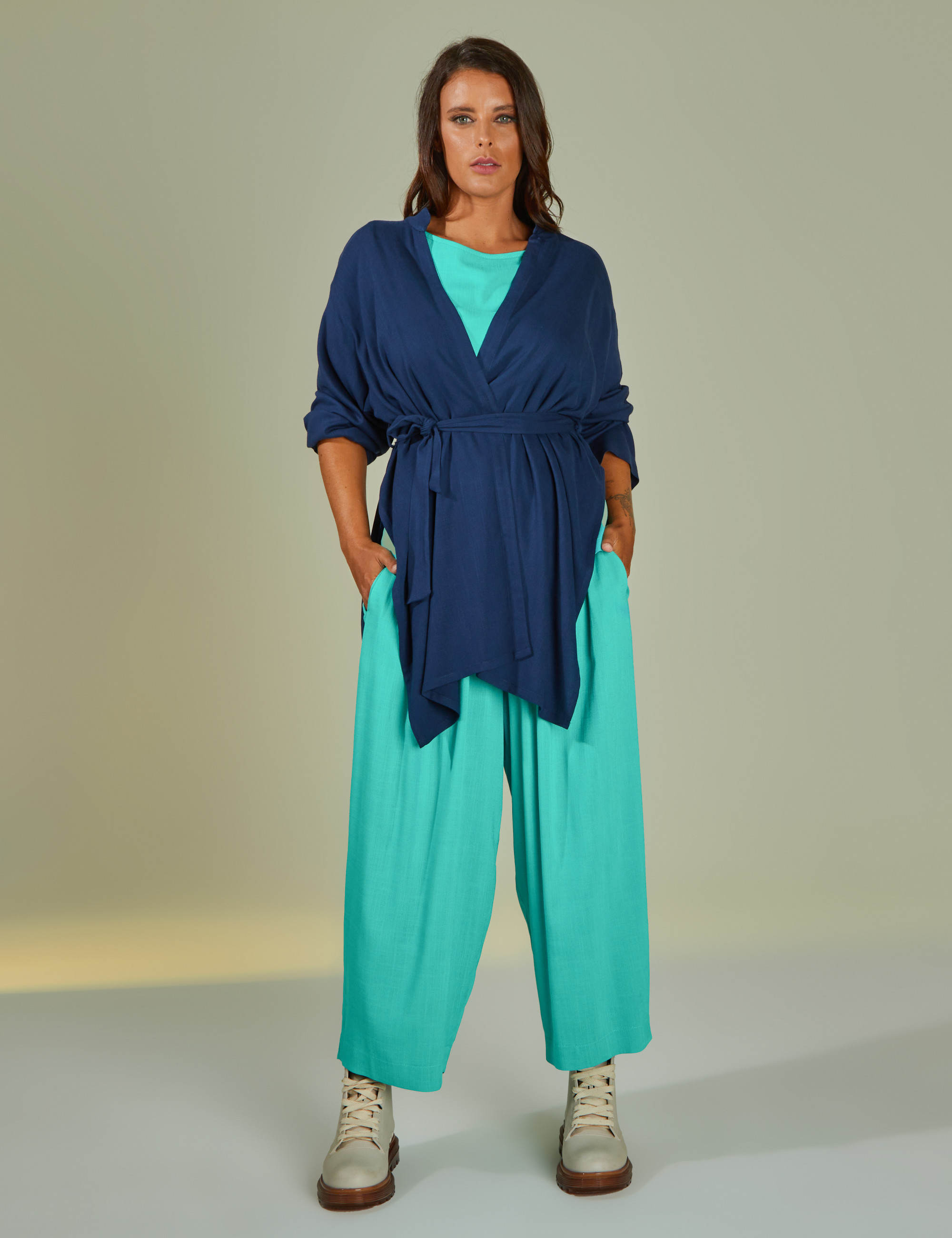 Calça Sertão Linho Azul Caribe