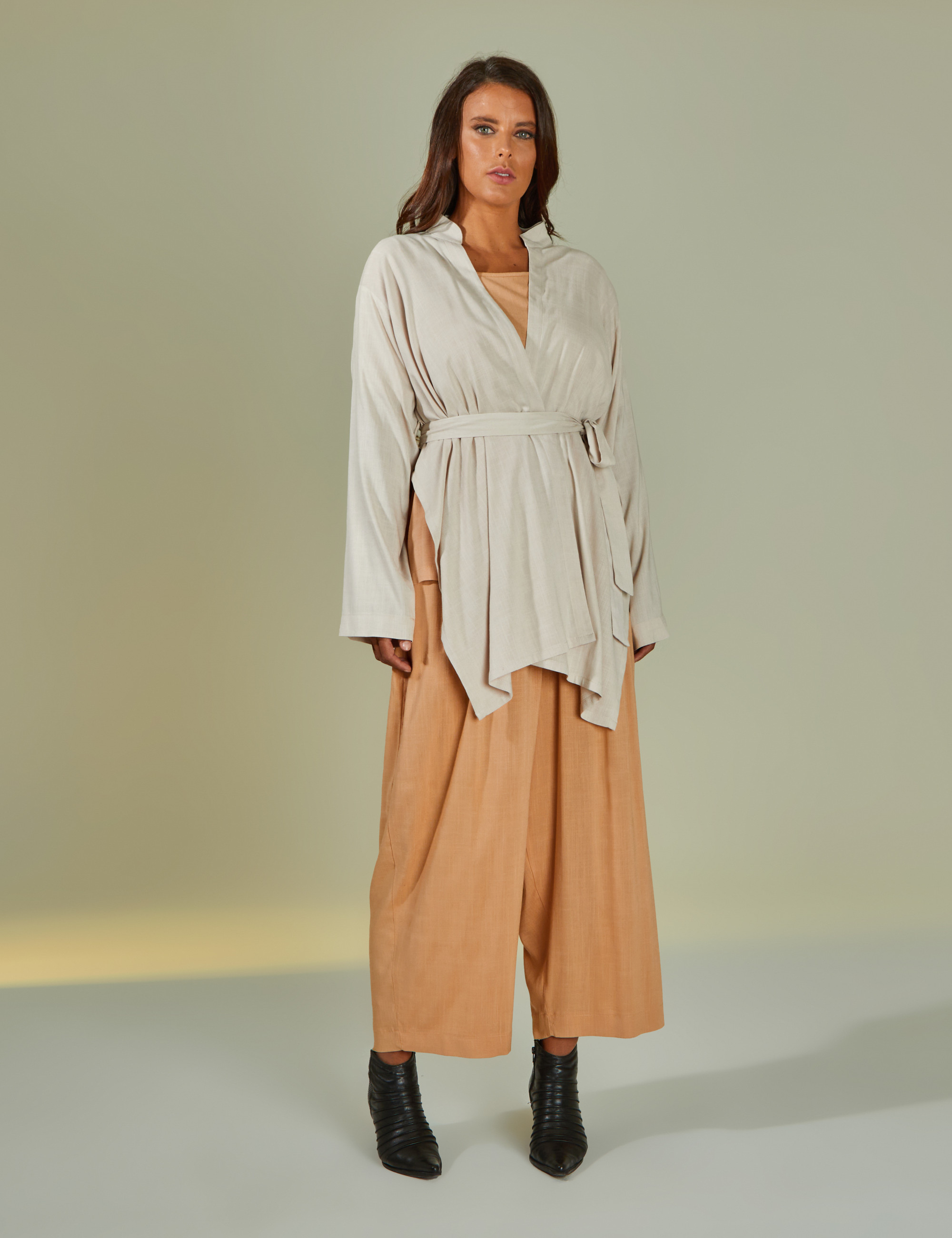 Cardigã Linho Transpasse Gelato